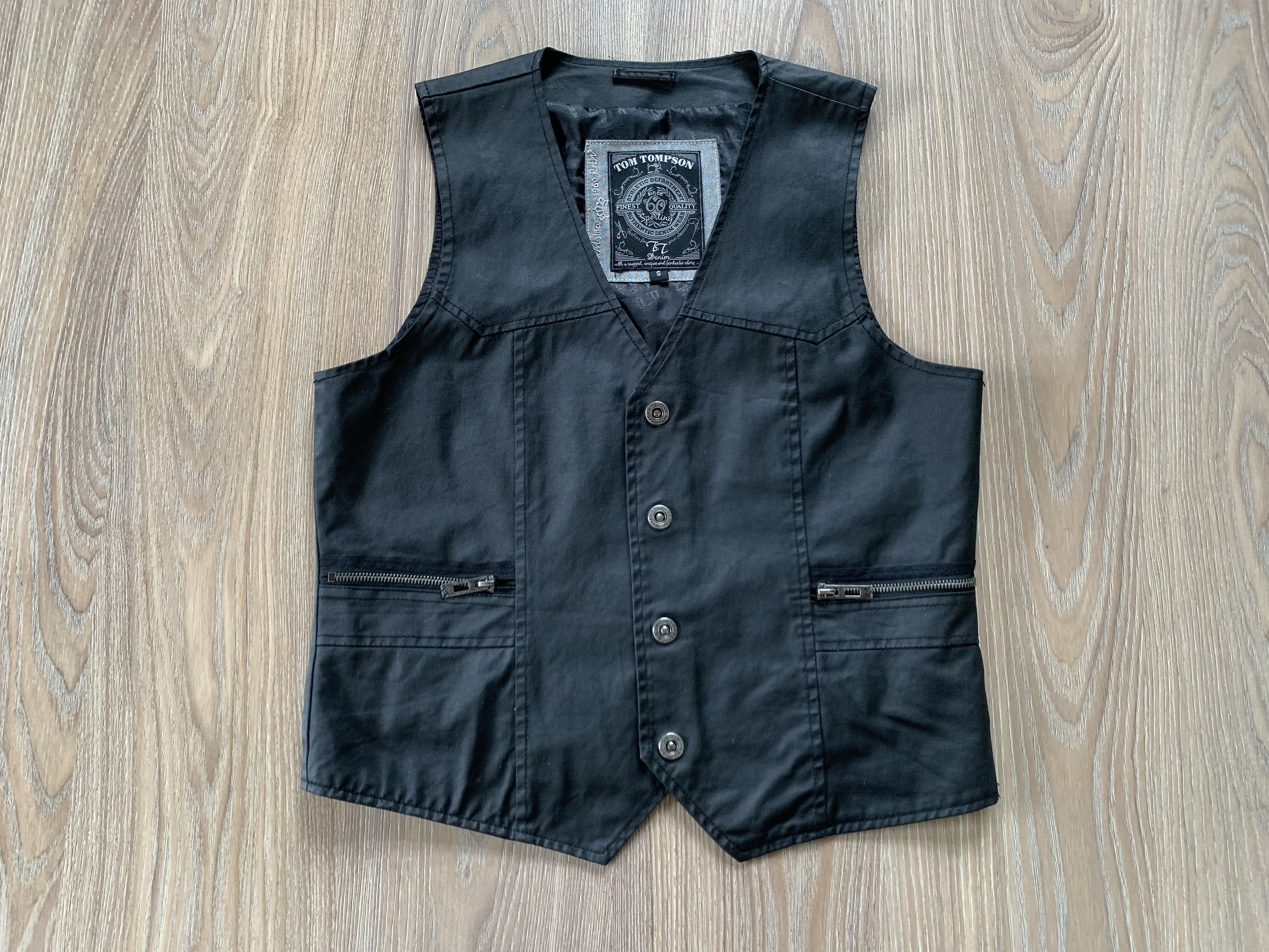 Designer Tom Tomson Black Wax Vest Size US S / EU 44-46 / 1 - 9 Thumbnail