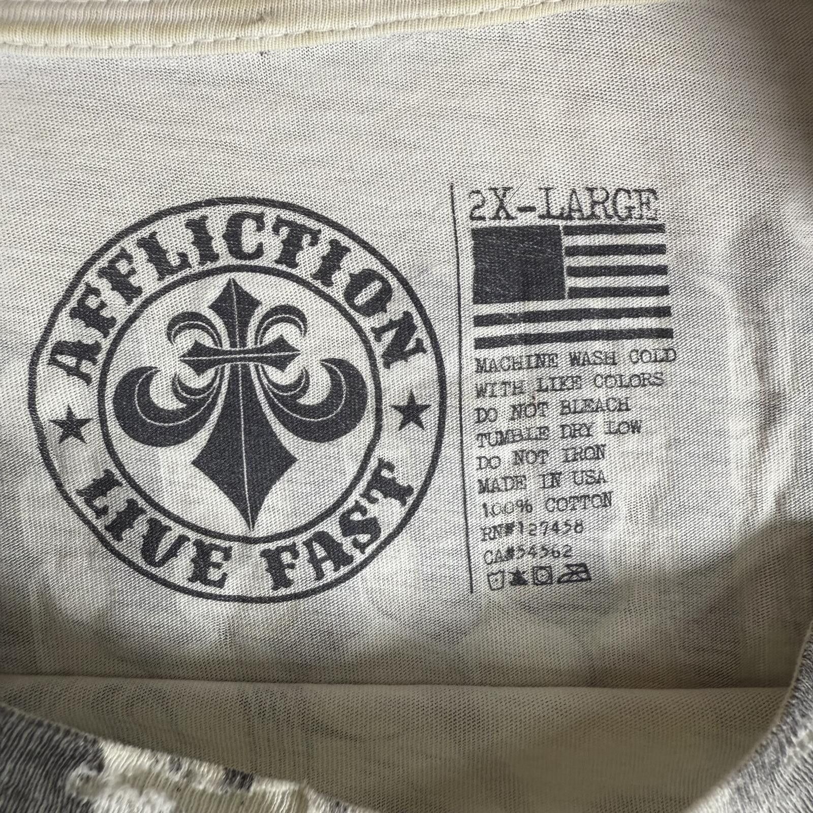 Affliction Y2K Affliction Skull Axes T Shirt 2XL Size US XXL / EU 58 / 5 - 4 Thumbnail