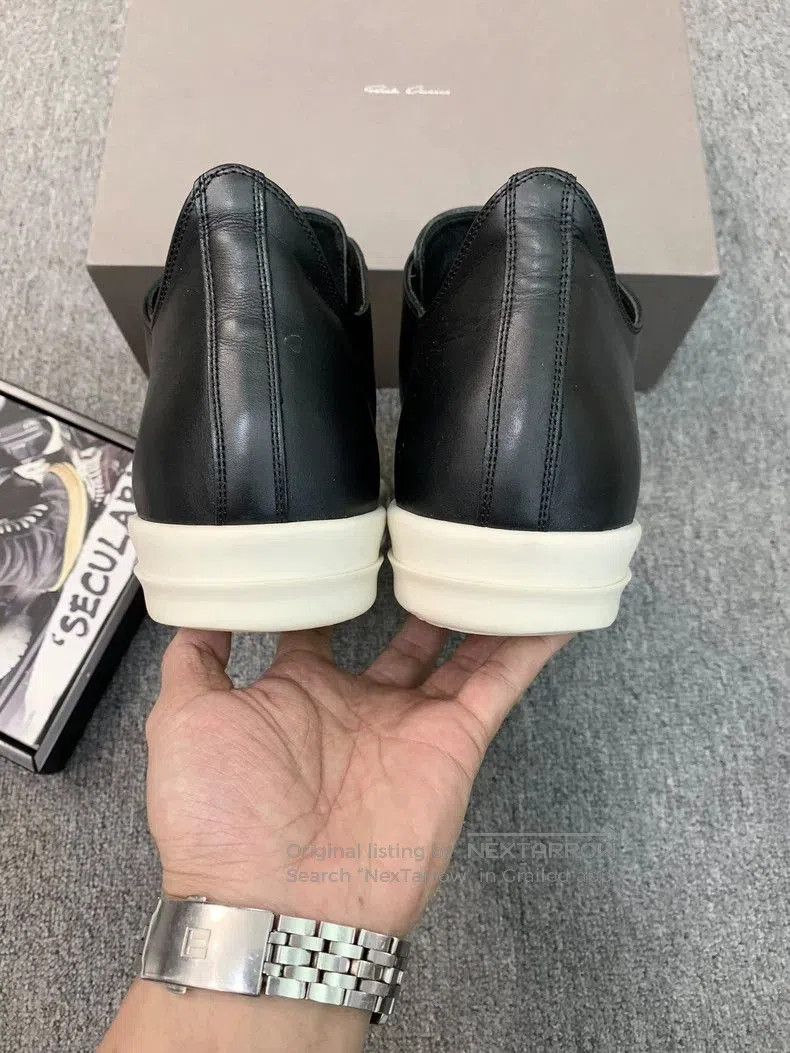 Rick Owens Rick Owens Low Top Leather Sneakers Size 46. Size US 12 / EU 45 - 7 Thumbnail