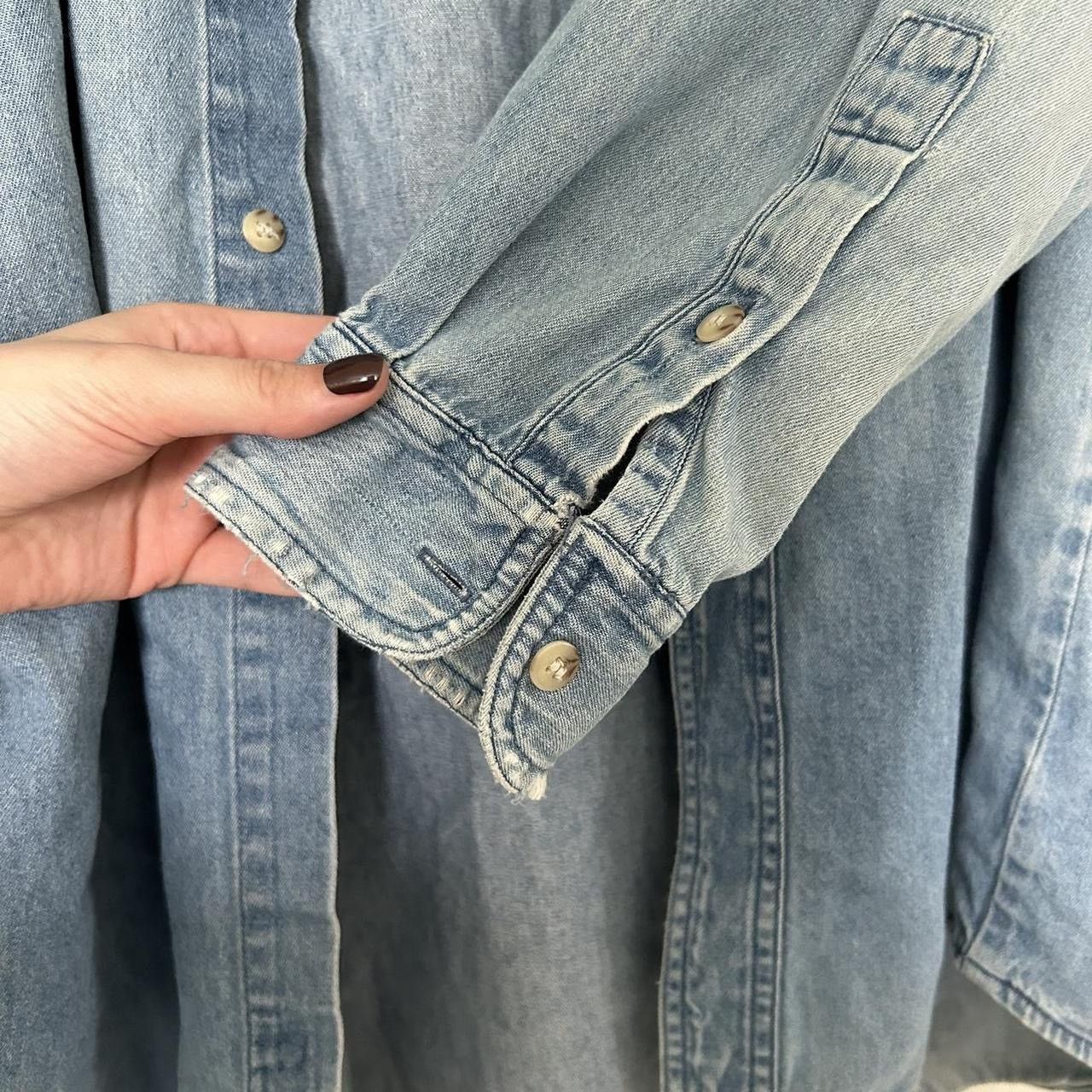 Vintage Vintage Hunting Horn Faded Oversized Denim Shirt Size US XL / EU 56 / 4 - 6 Thumbnail