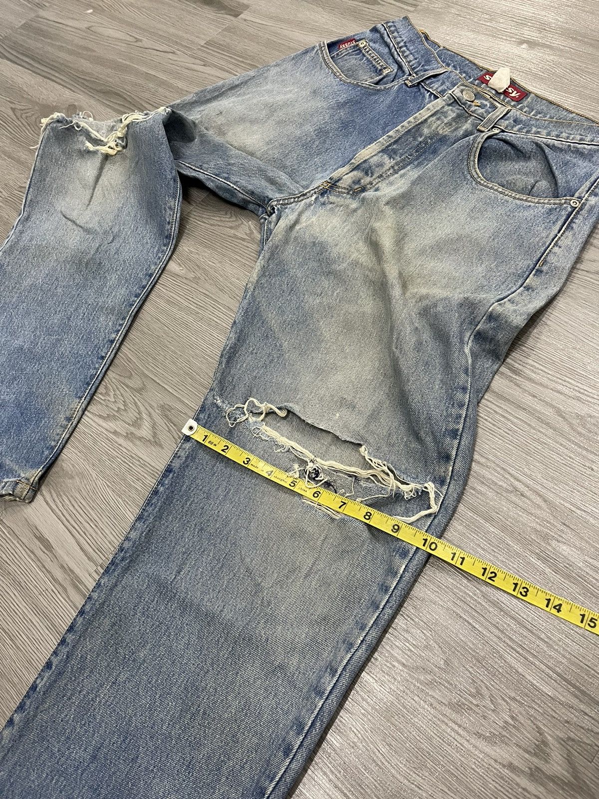 Stussy Stussy Made In USA grunge distressed denim Size US 33 - 15 Thumbnail