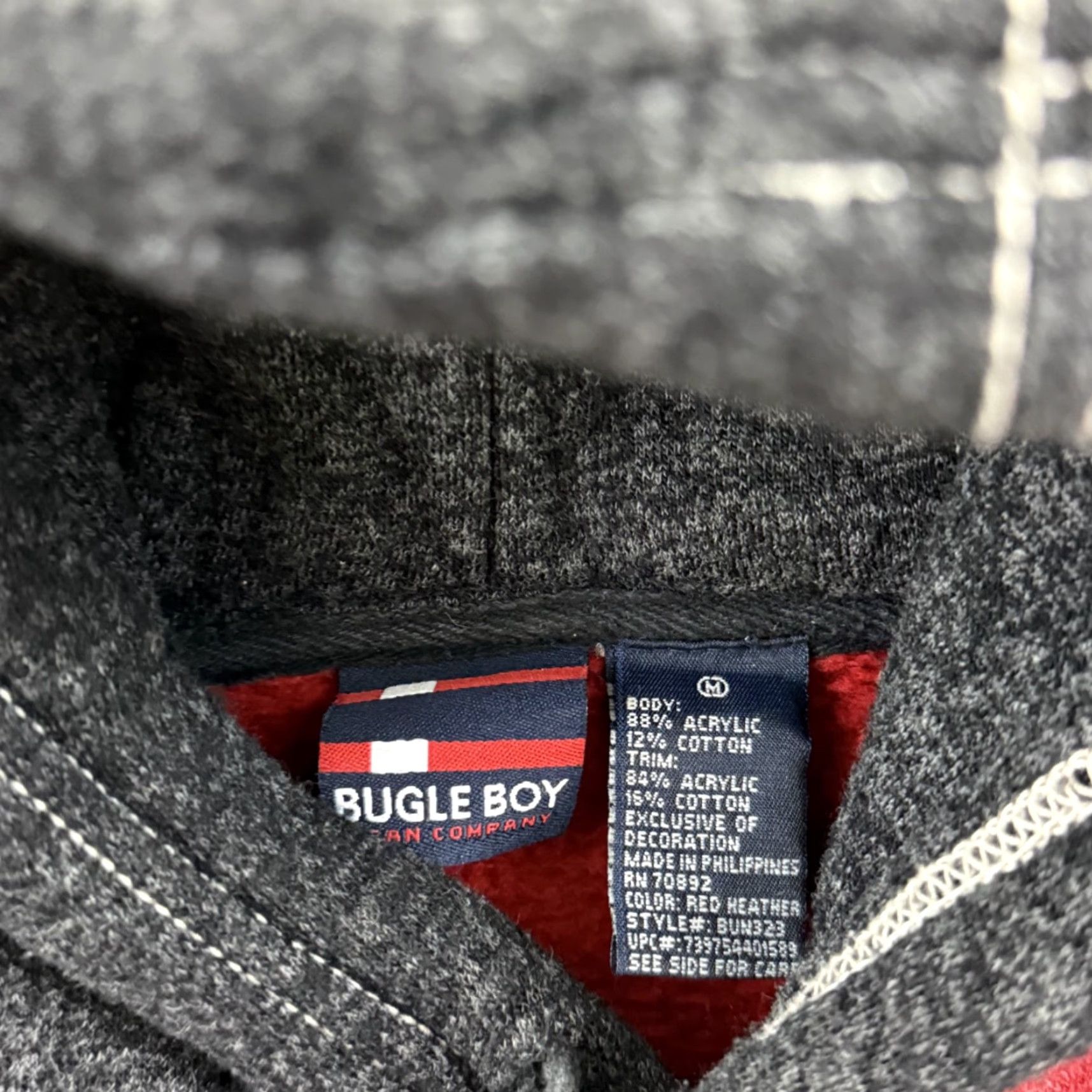 Bugle Boy VINTAGE Bugle Boy Sweatshirt Mens M Red 90s Long Sleeve Hoodie Hip Hop Y2K Sweatshirt Size US M / EU 48-50 / 2 - 6 Thumbnail