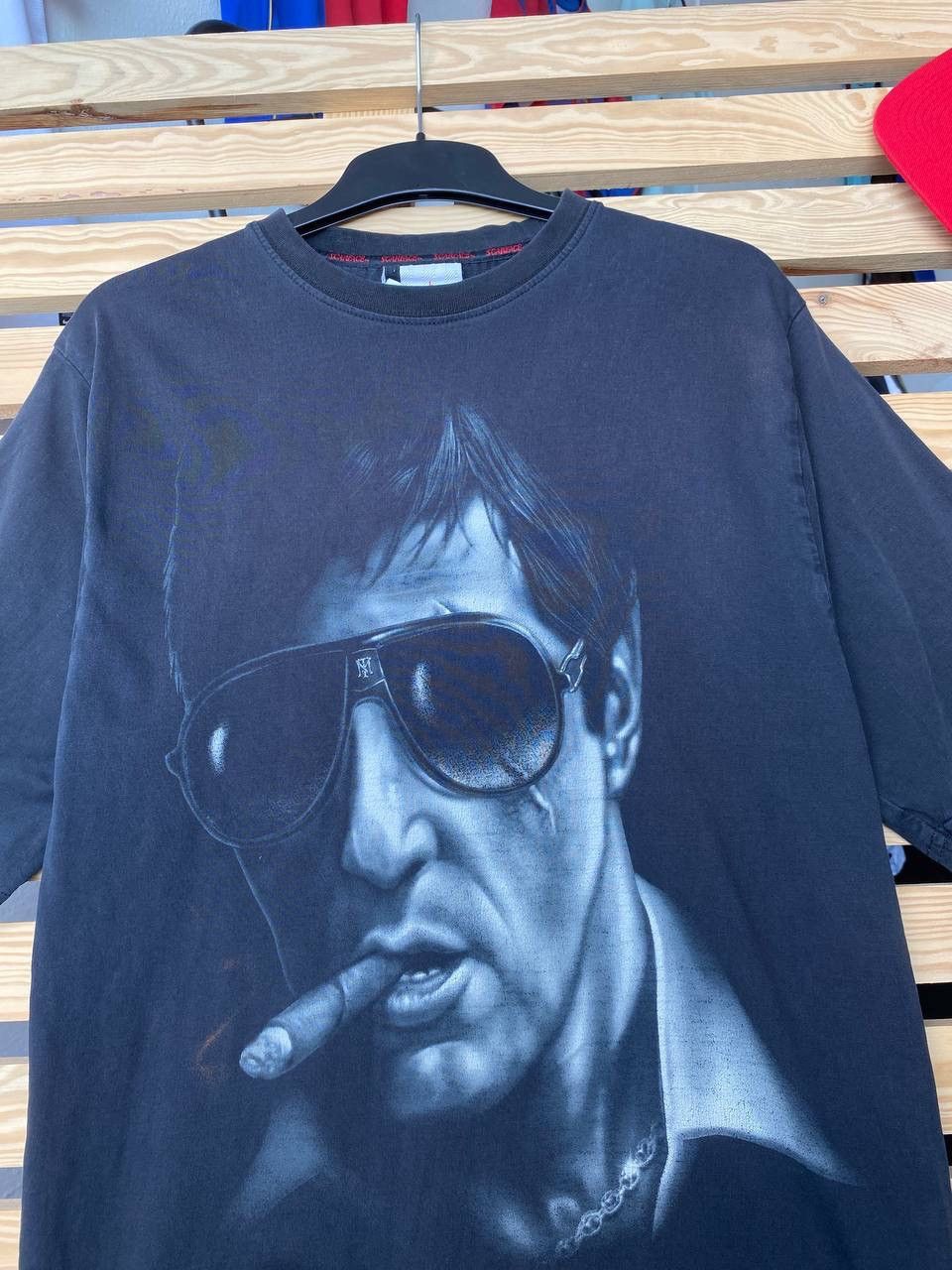 Vintage Vintage 1990’s Scarface Faded T Shirt Y2K Hype Size US L / EU 52-54 / 3 - 3 Thumbnail