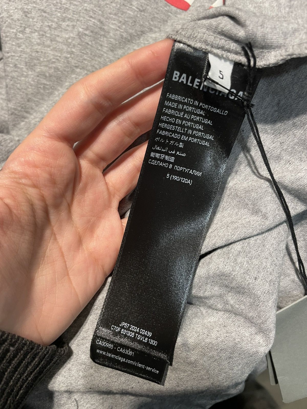Balenciaga International T-shirt Oversized in Heather Size US XXL / EU 58 / 5 - 5 Thumbnail