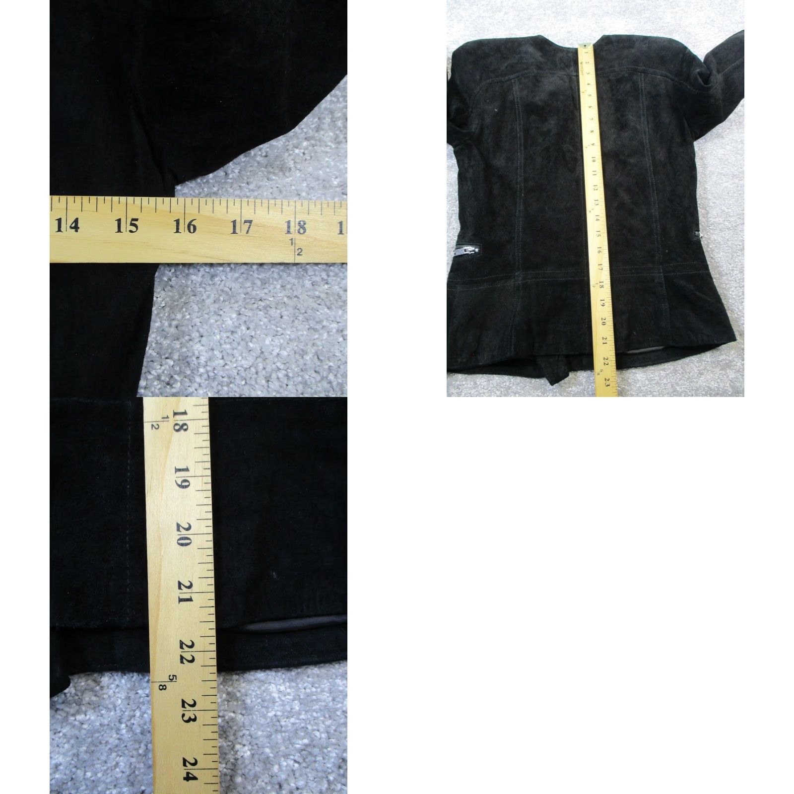 Vintage Mng Jacket Womens XS Black Leather Suede Full Zip Size XS / US 0-2 / IT 36-38 - 8 Thumbnail