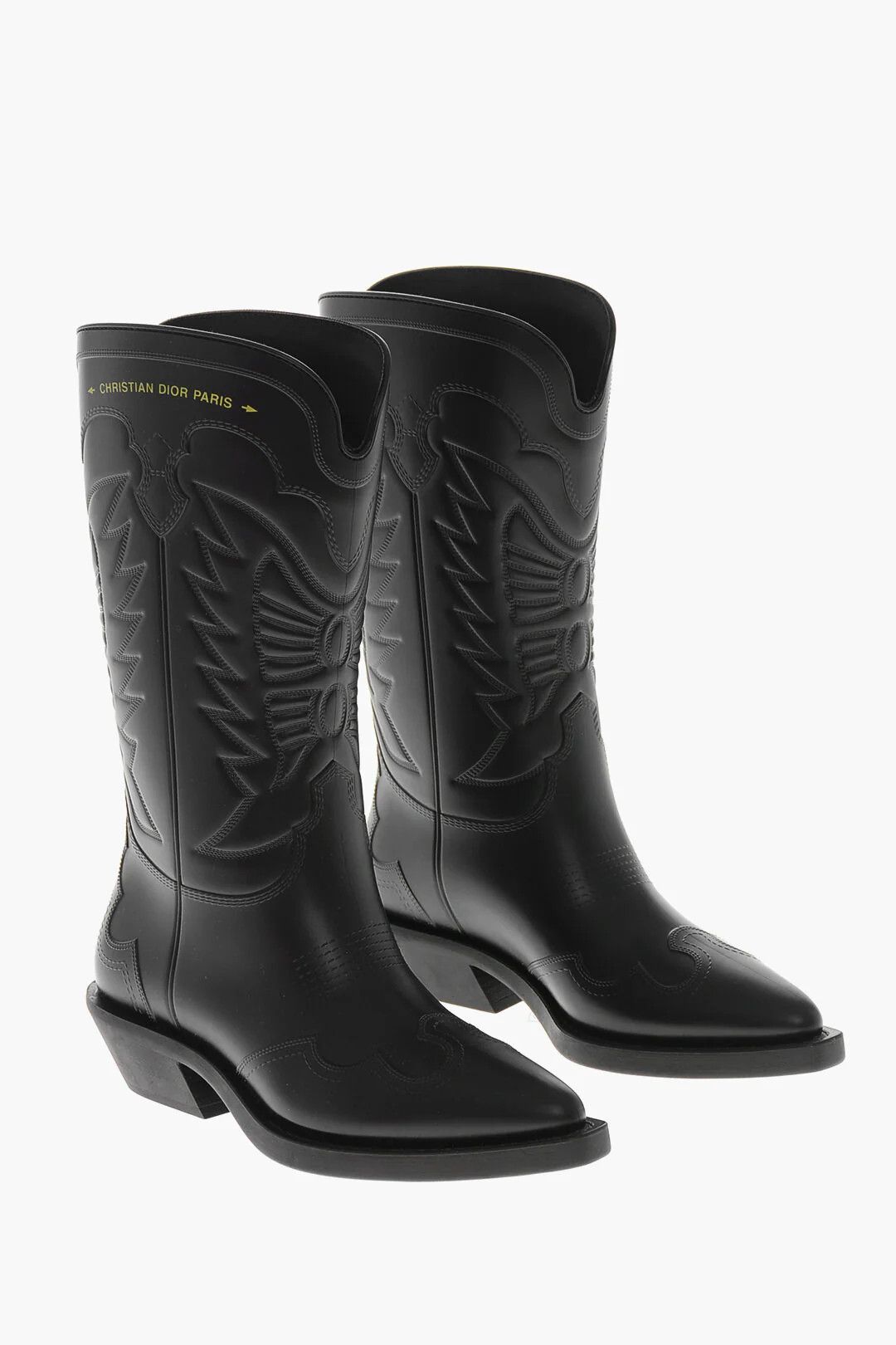 Dior o1mm0326 Rubber Texan Boots in Black Size US 6 / IT 36 - 2 Thumbnail
