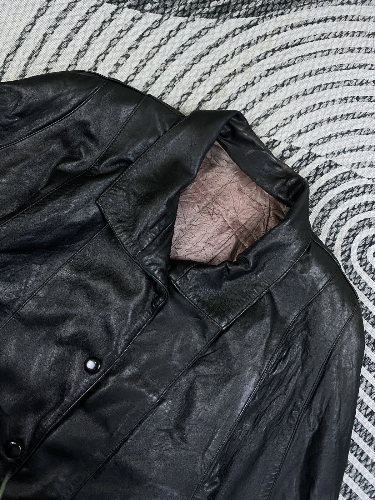 Vintage Vintage Spain Brand Full Leather Buttoned Jacket Size US M / EU 48-50 / 2 - 7 Thumbnail