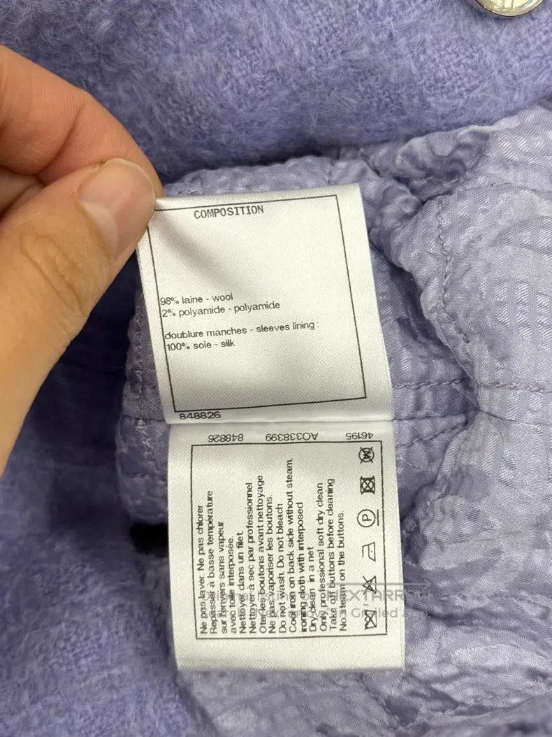 Chanel Chanel Taro purple lapel double-breasted jacket Size XS / US 0-2 / IT 36-38 - 6 Thumbnail