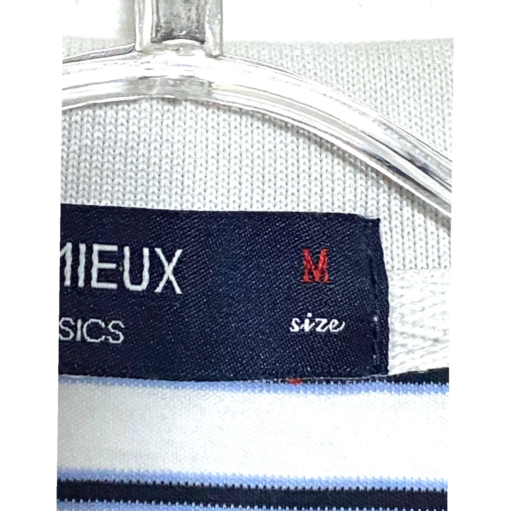 Cremieux Cremieux Polo Shirt White Blue Striped Mens M Preppy Nautical Coastal Shirt Mens M White Blue Striped Polo Shirt Size US M / EU 48-50 / 2 - 6 Thumbnail
