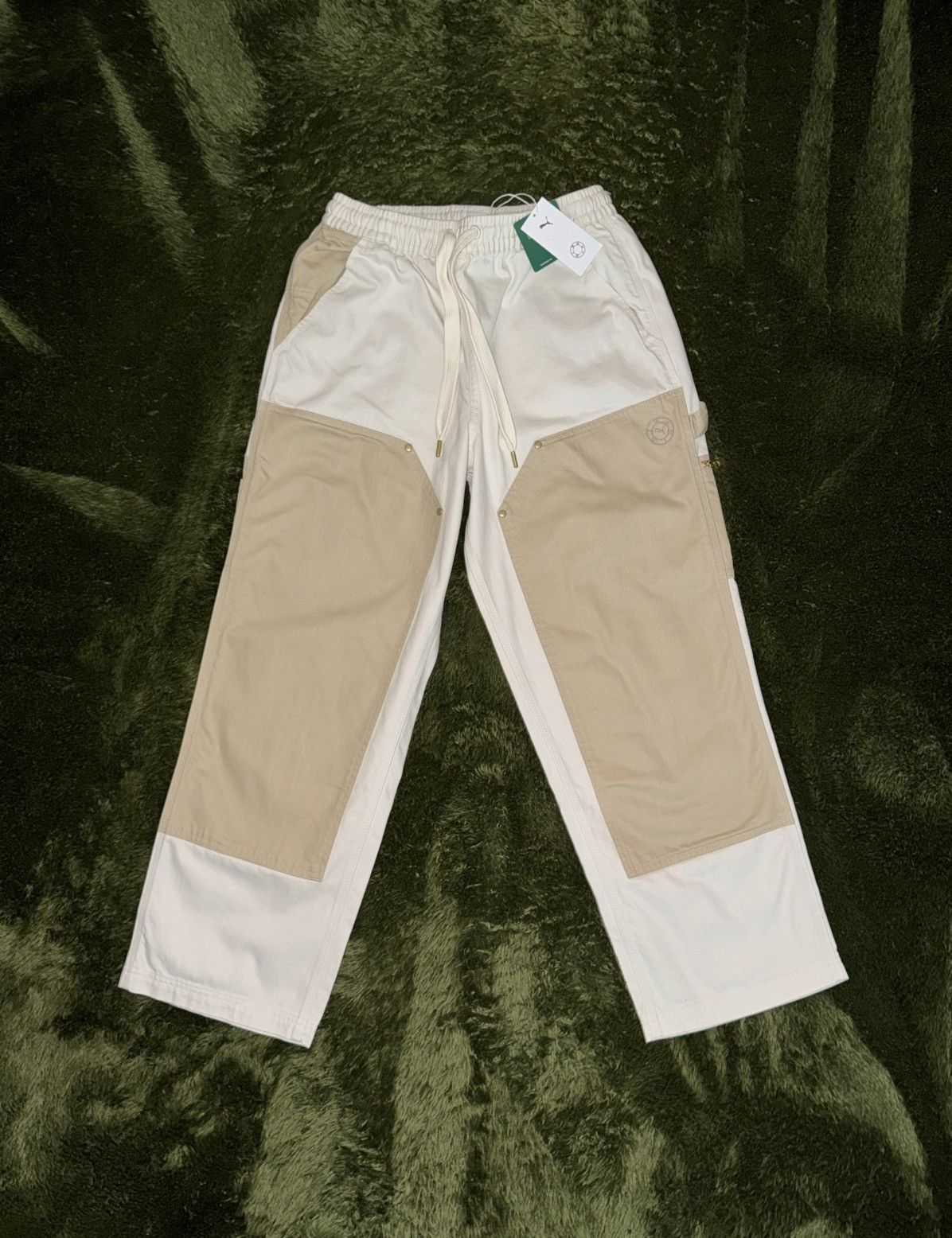 Puma × Rhude [L] PUMA x Rhude rhuigi Heavy Cotton Double Knee Pants beige Size US 36 / EU 52 - 1 Thumbnail