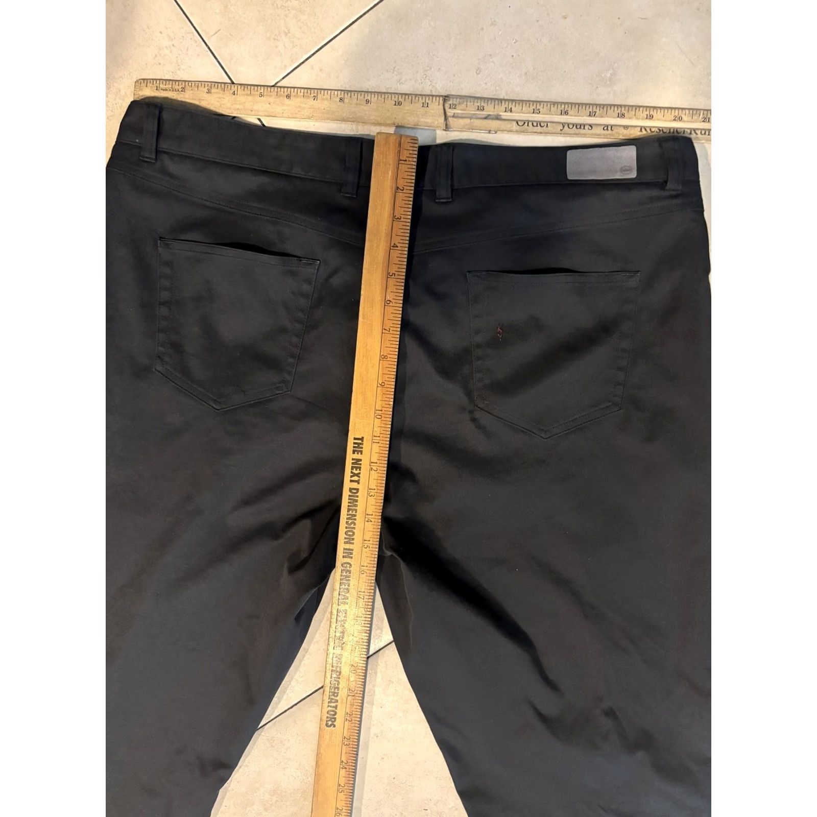 Peter Millar Peter Millar EB66 Pants Mens 42x32 Black Chino 5-Pocket Flat Front Golf Casual Modern Straight Leg Size US 42 / EU 58 - 6 Thumbnail