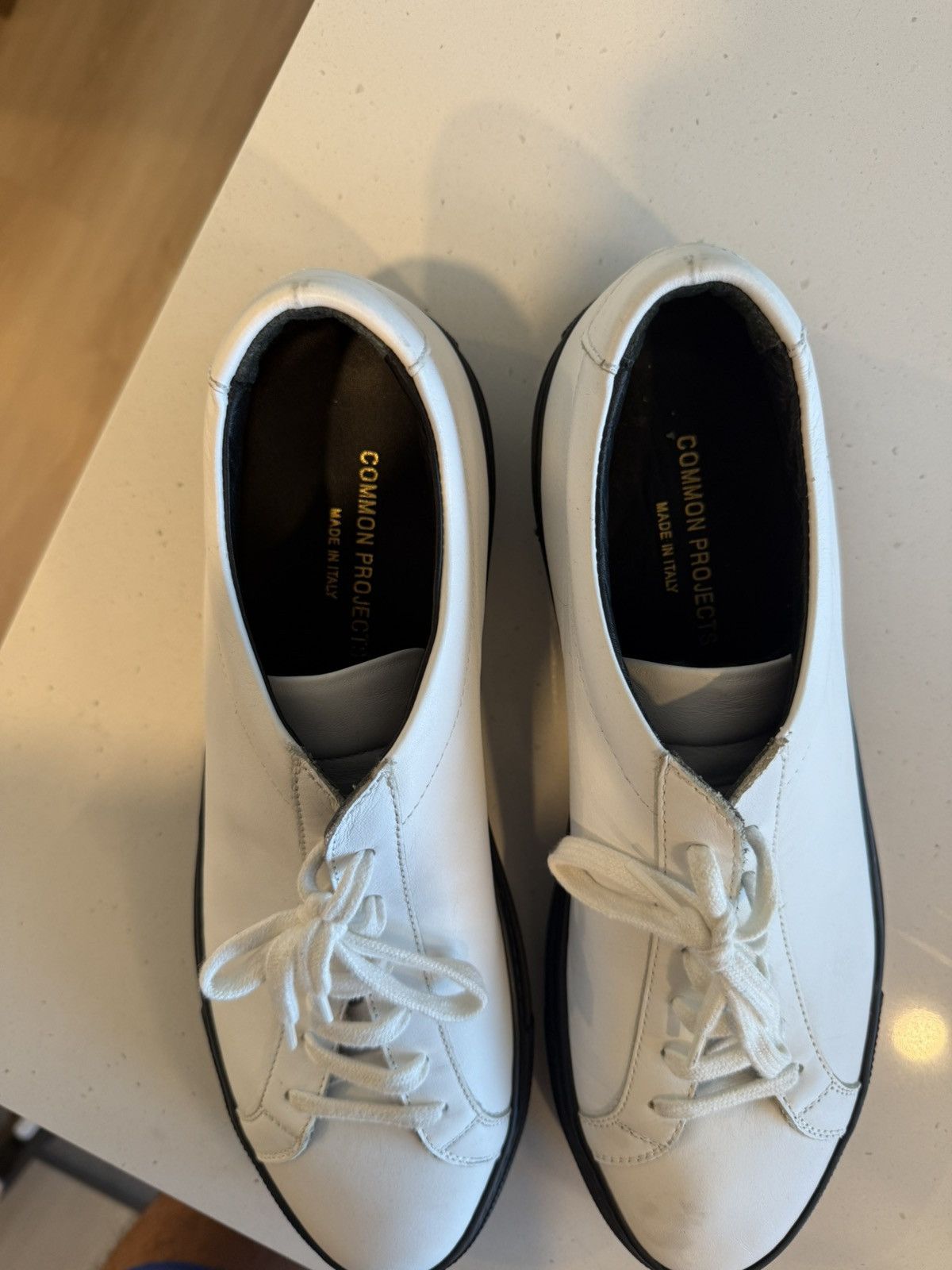 Common Projects White Common Projects with Black Sole Size US 10 / EU 43 - 7 Thumbnail