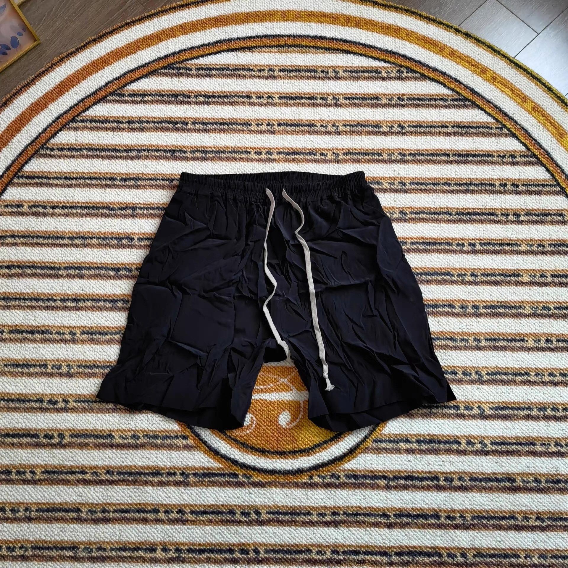 Rick Owens Black Casual Shorts with Drawstring Size US 32 / EU 48 - 1 Thumbnail
