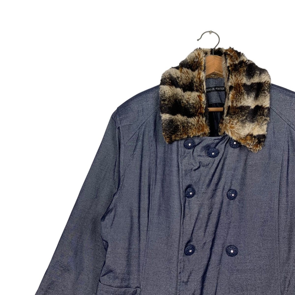 Japanese Brand Vintage ROX A PORTER Faux Fur Long Coat #2454-C110 Size L / US 10 / IT 46 - 7 Thumbnail