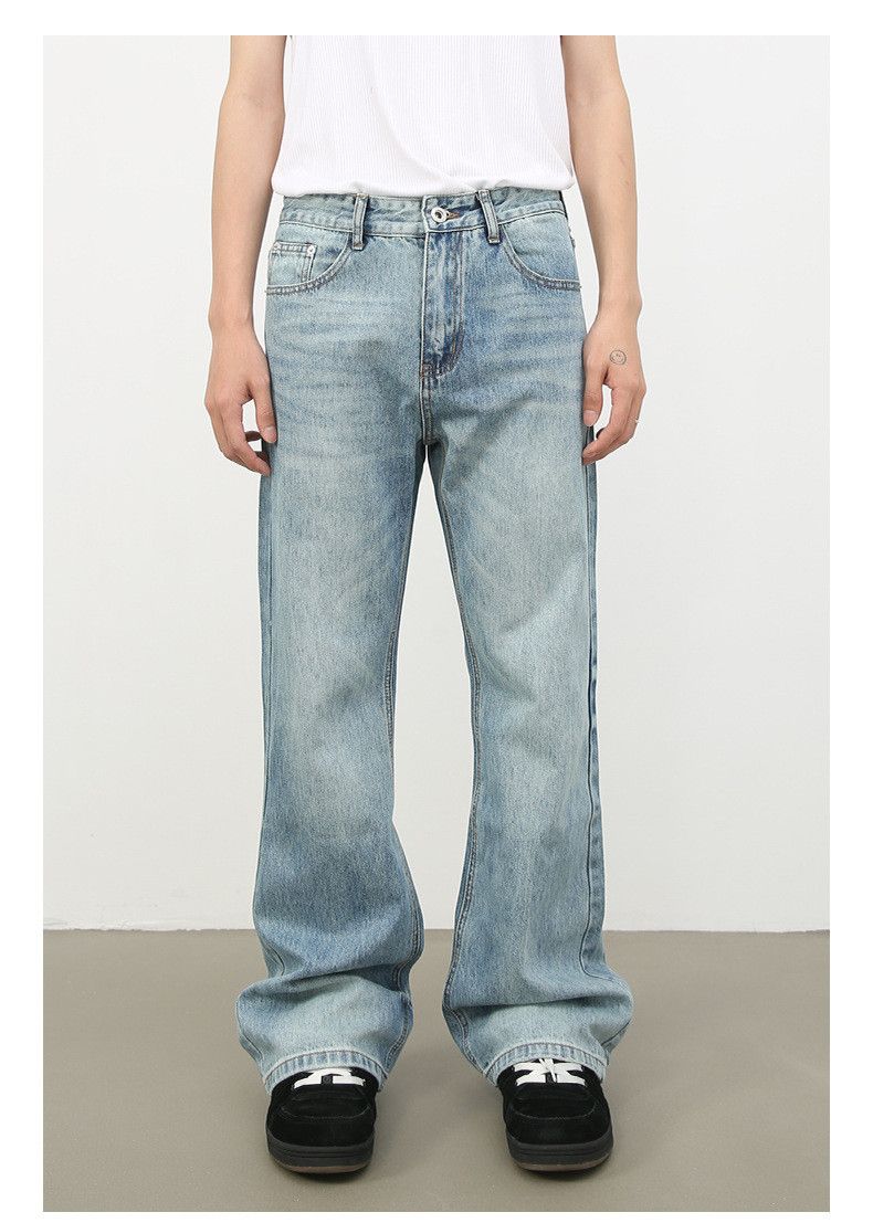Japanese Brand × Jean High street retro washed loose flared jeans for men Size US 32 / EU 48 - 1 Thumbnail