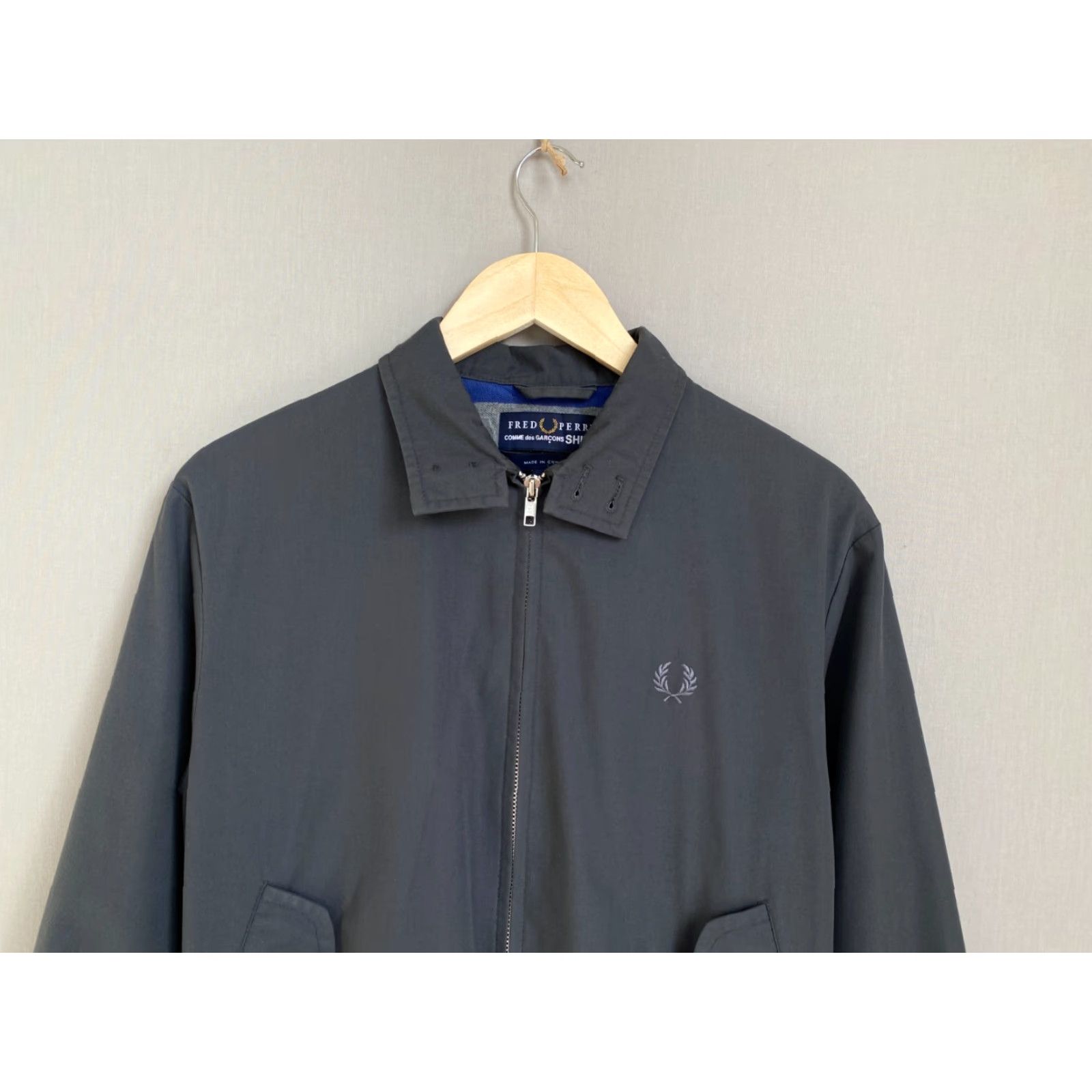 Fred Perry Fred Perry X Comme Des Garcons Bomber Jacket XS Mens Shirt Jacket Black Gray Style Logo Vintage No Size US XS / EU 42 / 0 - 3 Thumbnail