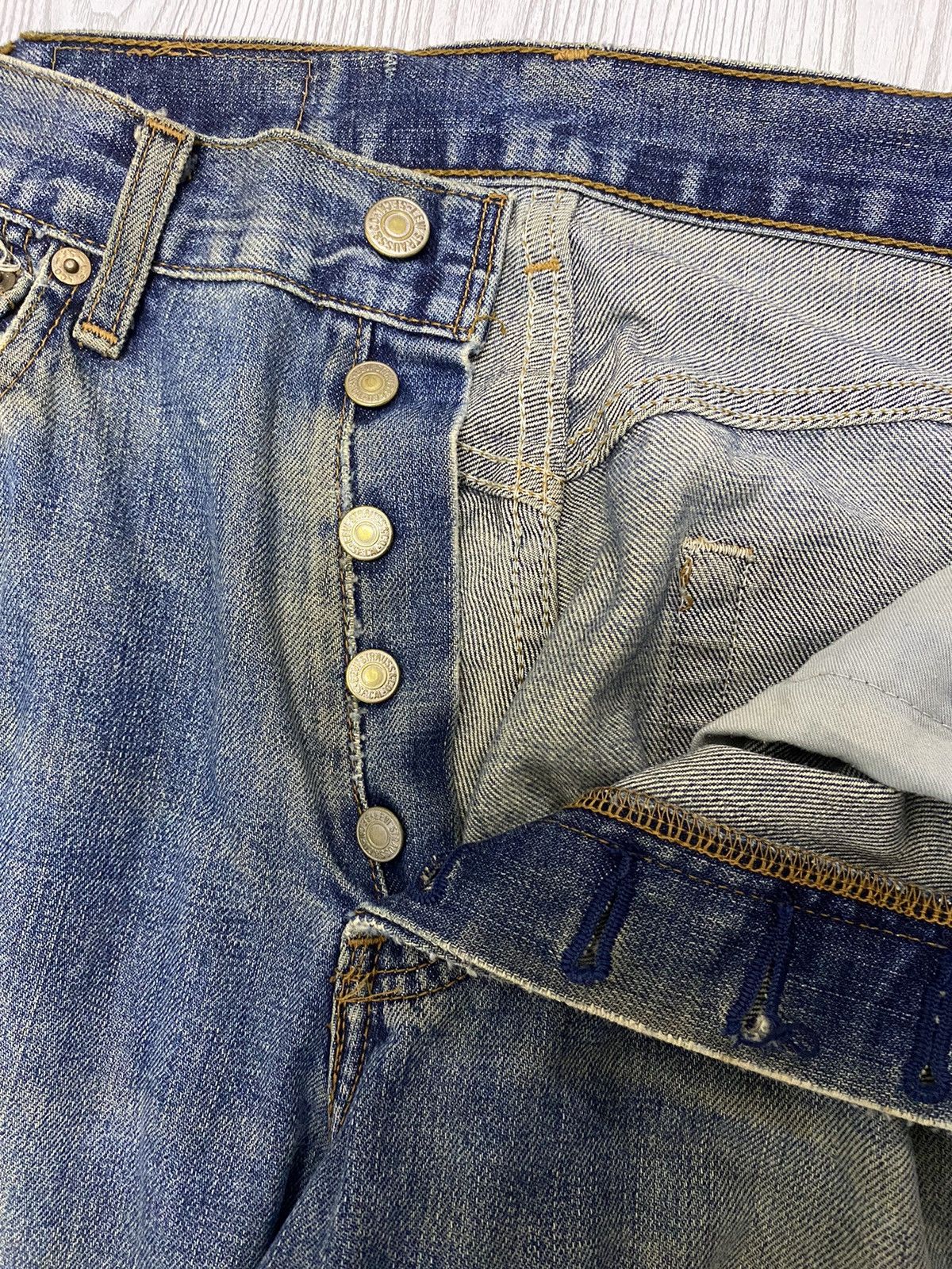 Japanese Brand × Levi's Levis Vintage Clothing 509 Mud Max Washed Coffee Button Fly Size US 29 - 13 Thumbnail
