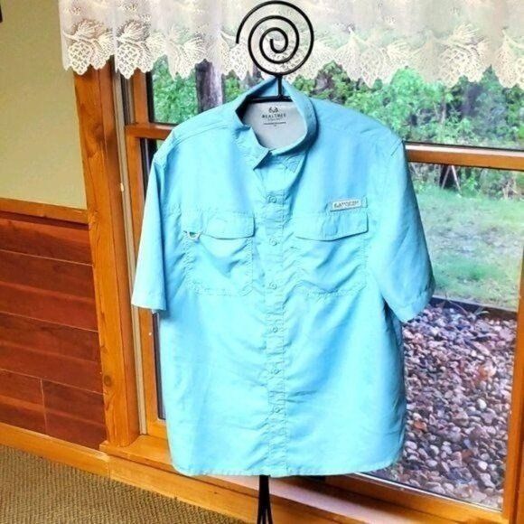 Realtree RealTree Fishing Vented Pockets Casual Button Down Short Sle Size US L / EU 52-54 / 3 - 1 Thumbnail