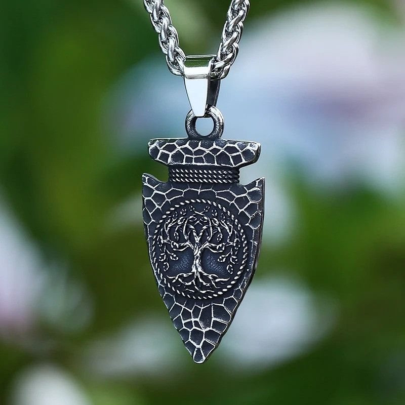 Jewelry Gothic Arrow And Tree Necklace Size ONE SIZE - 1 Thumbnail