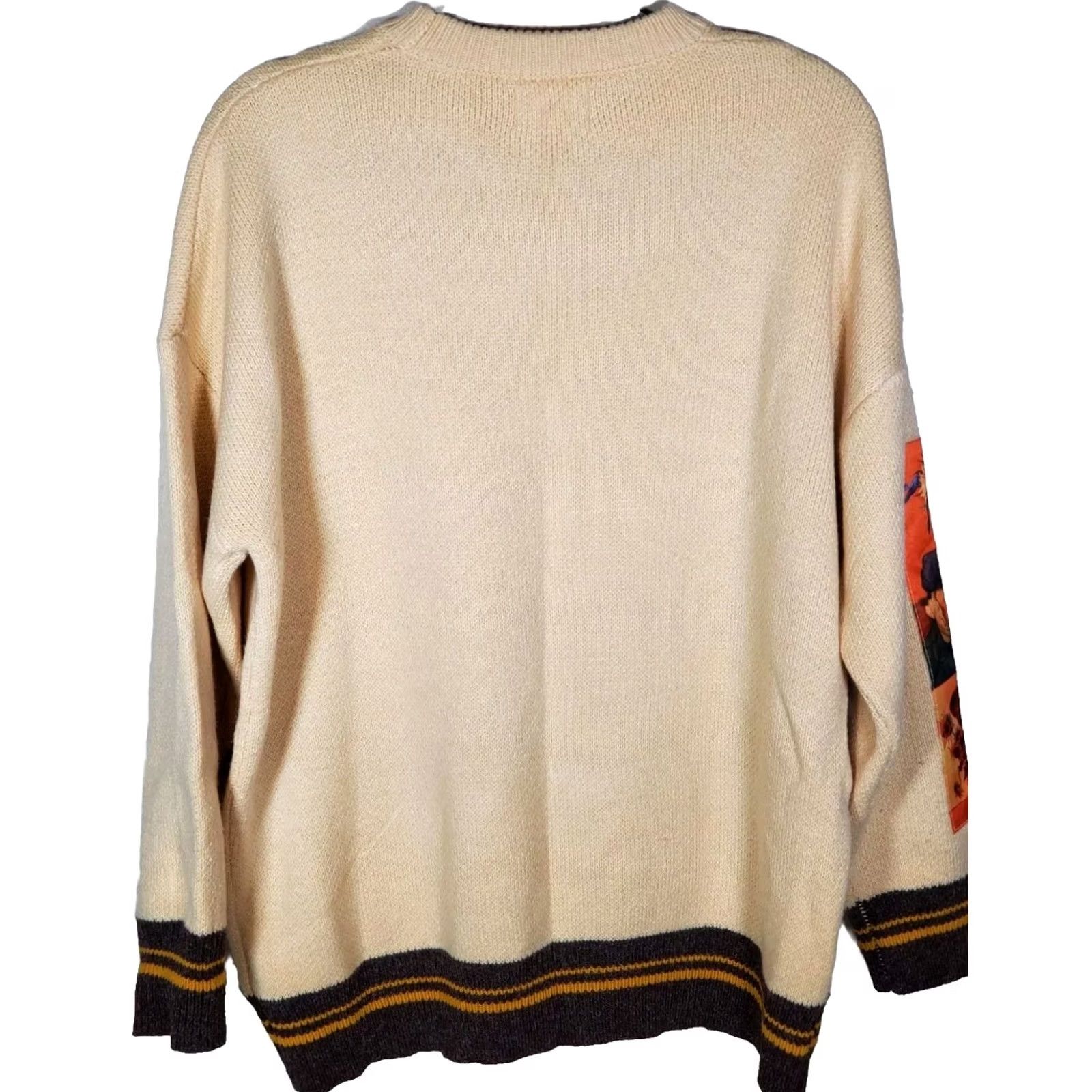 Vintage Aelfric Eden Sweater Pullover Beige M Van Gogh Sunflower & Self Portrait Men's Size US M / EU 48-50 / 2 - 4 Thumbnail