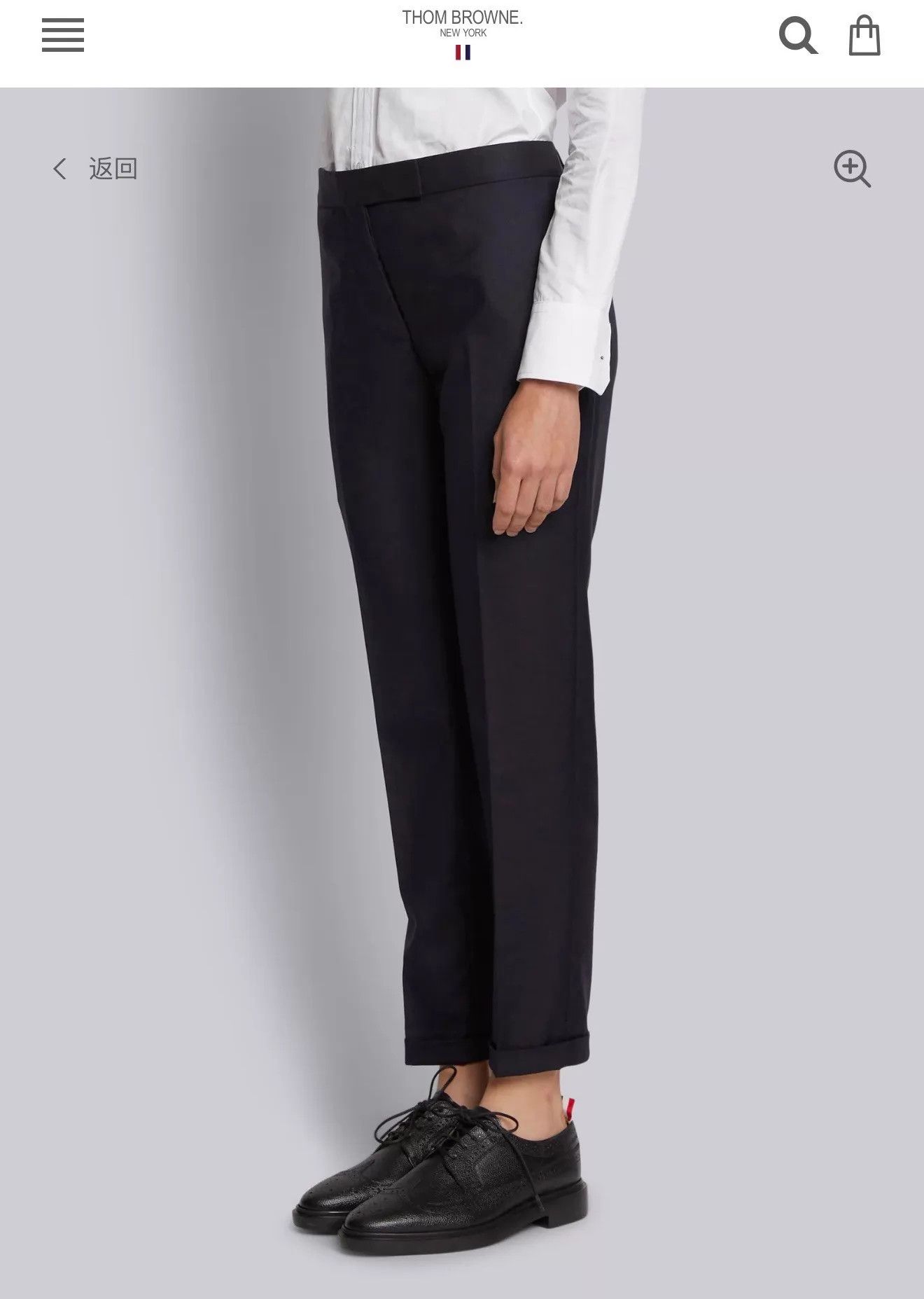 Thom Browne Thom Browne Women's Classic Navy Gold Button Wool Trousers36 Size 25" / US 0 / IT 36 - 9 Thumbnail