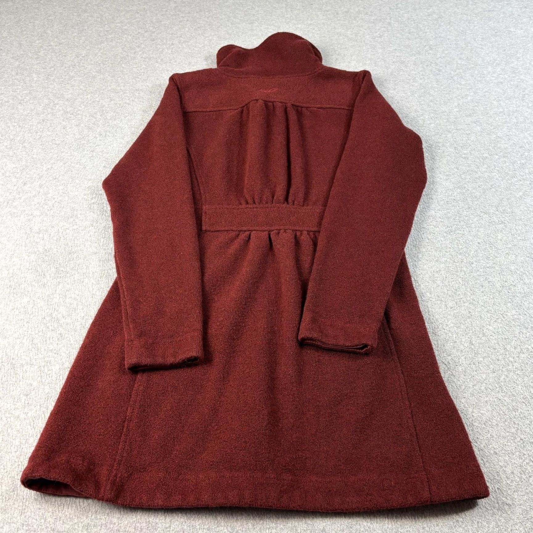 Vintage Kuhl Savina Jacket Women S Red Alfpaca Fleece Button Front Coatigan Duster Size S / US 4 / IT 40 - 2 Thumbnail
