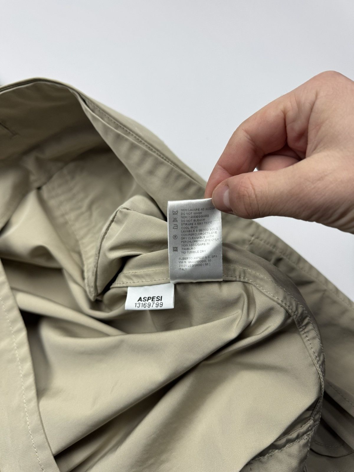Aspesi Aspesi Men's Beige Tranch Size US S / EU 44-46 / 1 - 13 Thumbnail