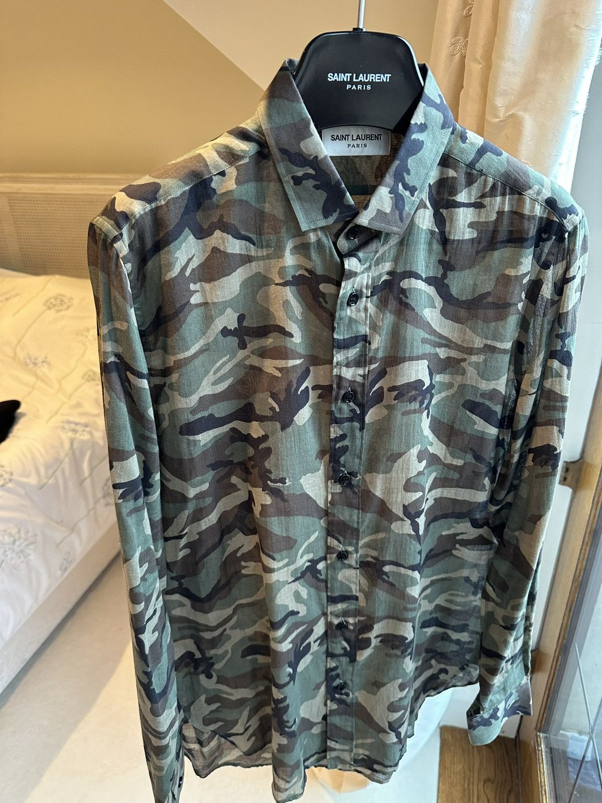 Saint Laurent Paris SS16 Saint Laurent camouflage camo shirt 😍 38 Size US M / EU 48-50 / 2 - 16 Thumbnail