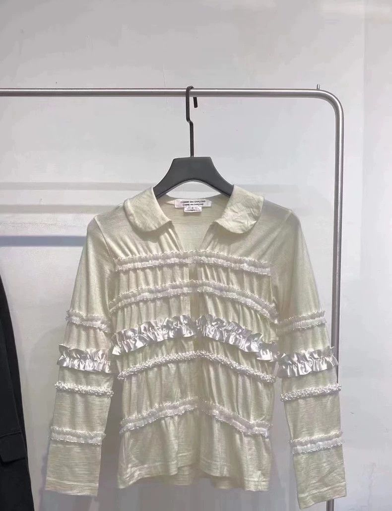 Comme des Garcons Comme Des Garcons CDG main line lace pleated top Size S / US 4 / IT 40 - 1 Thumbnail