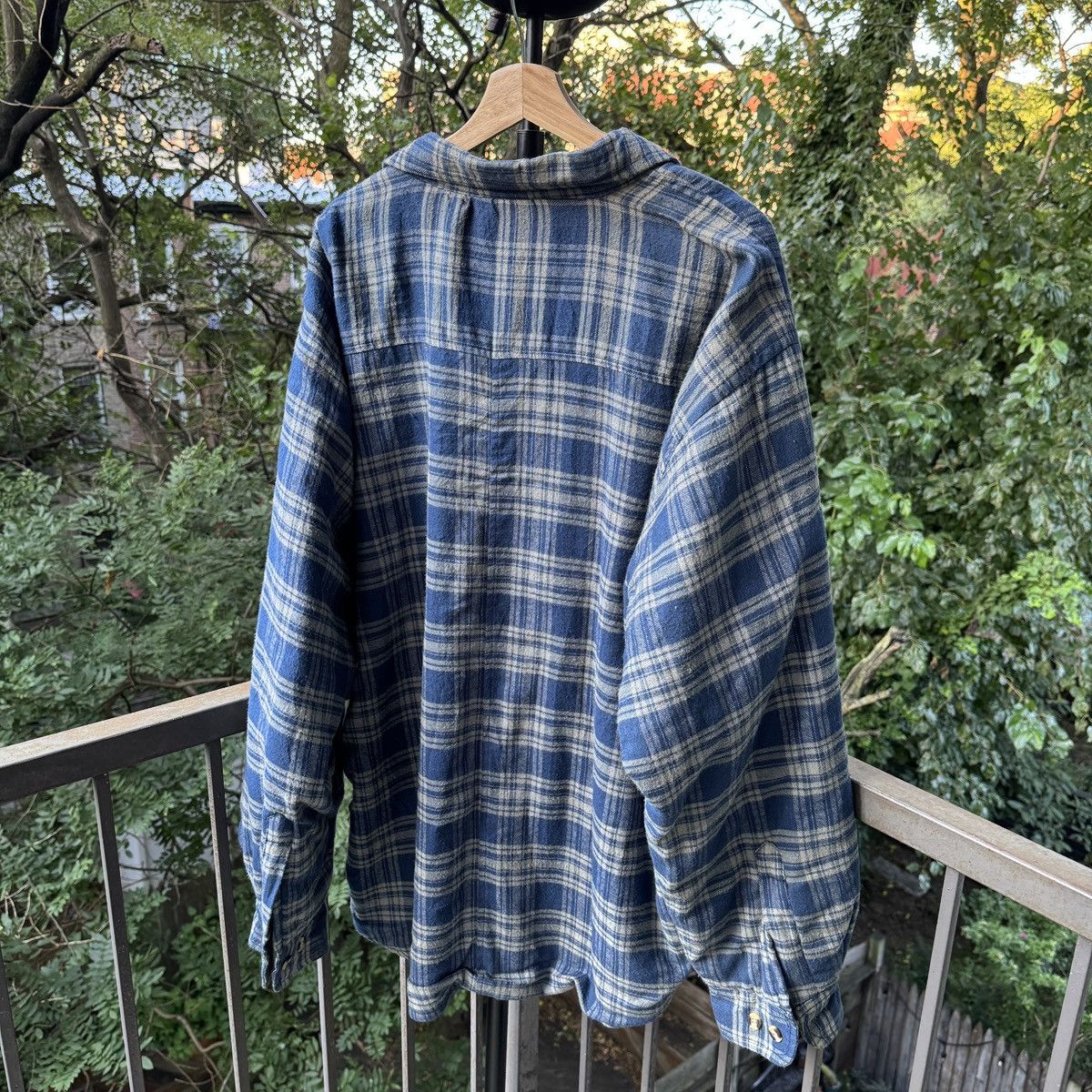 Vintage Thrashed Faded Distressed Flannel Shirt ERD Grunge Chrome Size US XL / EU 56 / 4 - 6 Thumbnail