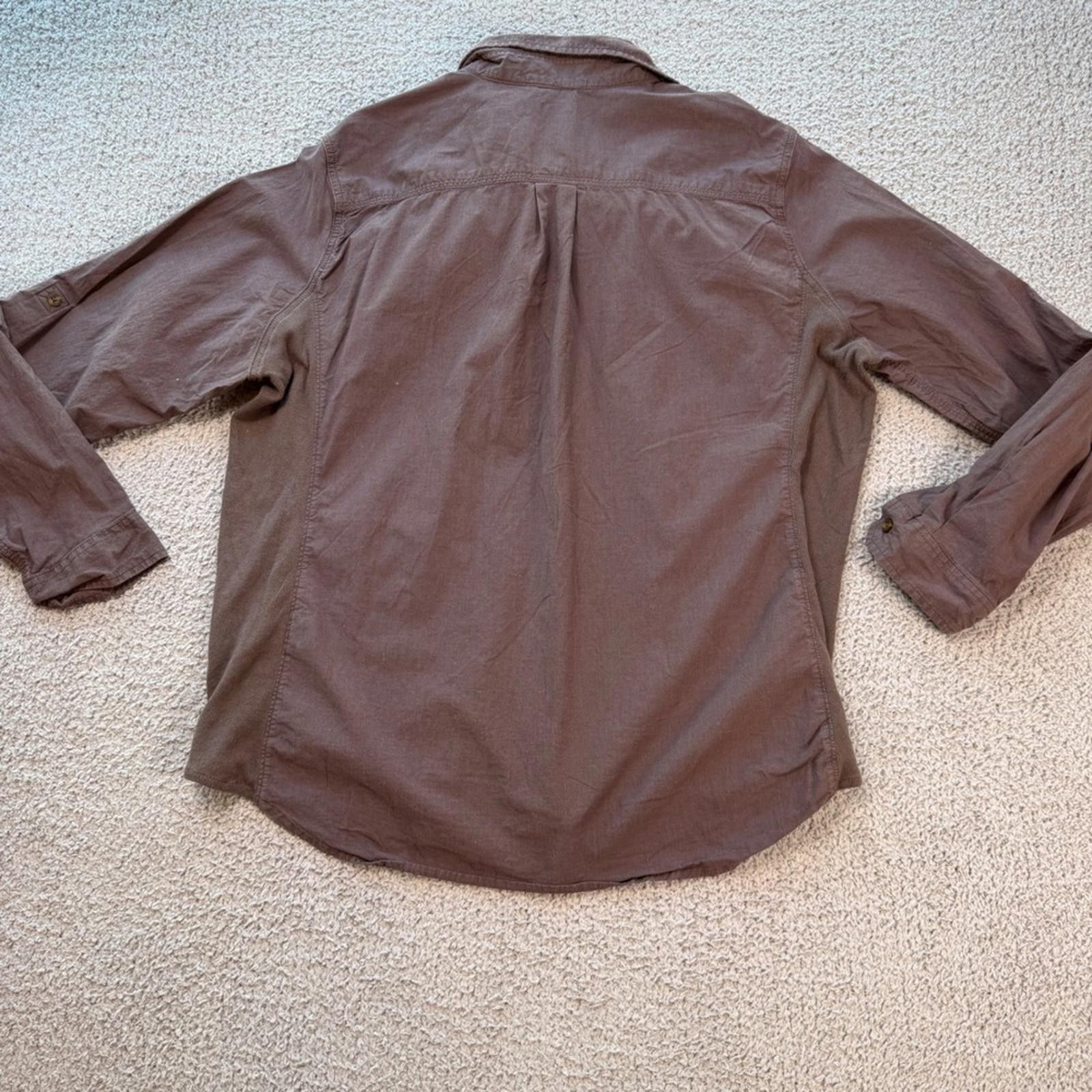 Carhartt Carhartt Womens Brown Button Down Work Shirt XXL 20 Roll Tab Size 3XL / US 20-22 - 3 Thumbnail
