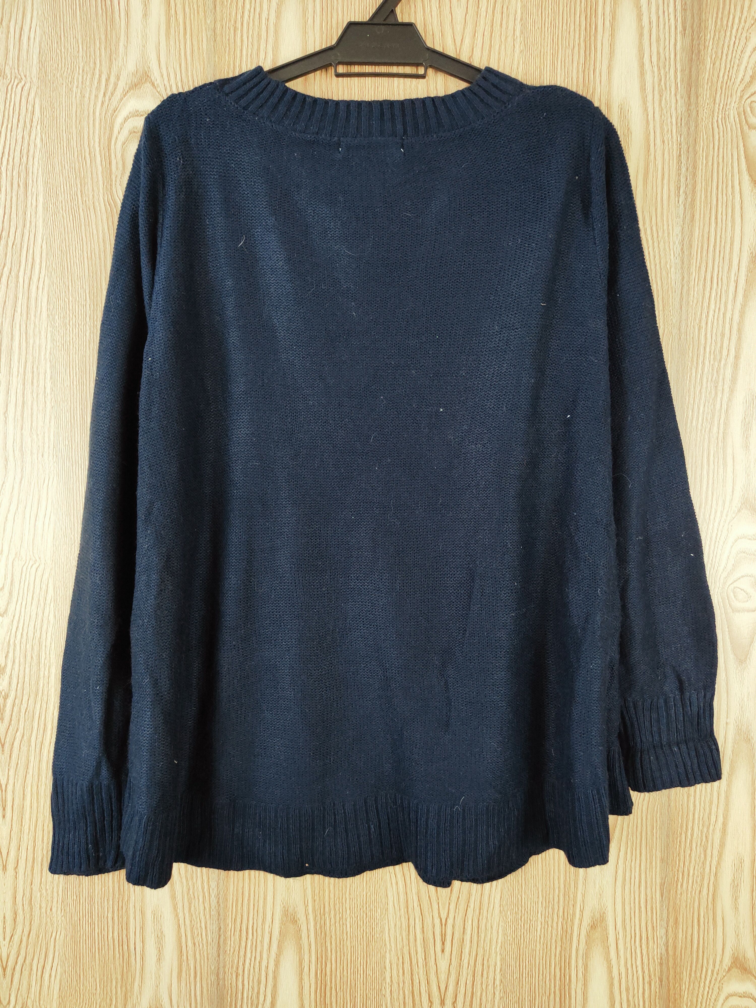 Aran Isles Knitwear × Japanese Brand × Vintage Luciole Navy Knitwear Blouses#W482 Size L / US 10 / IT 46 - 7 Thumbnail