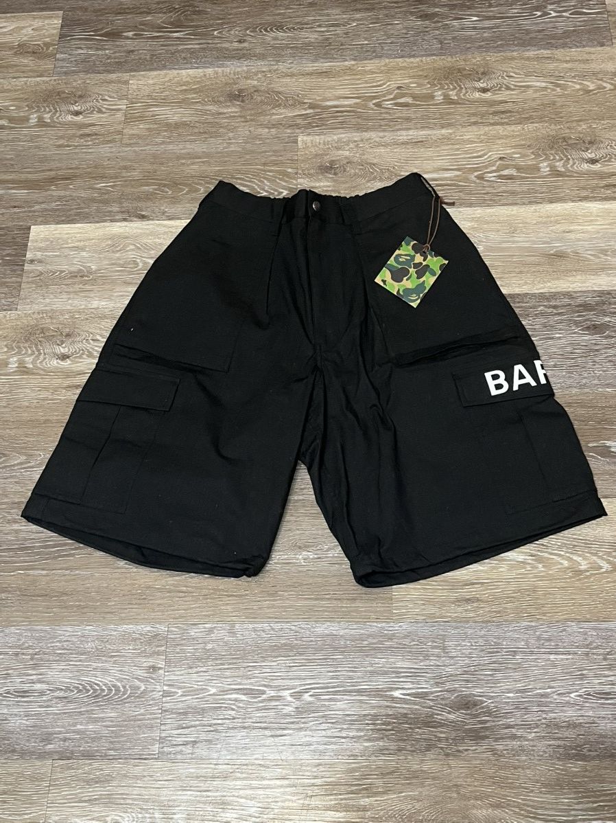 Bape BAPE Extra Long Cargos Side Pockets With Spellout Logo Size US 31 - 2 Thumbnail