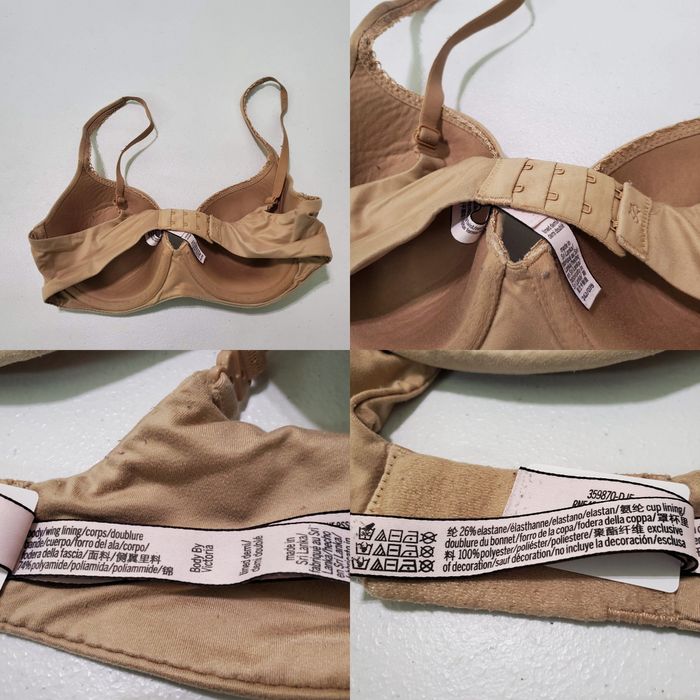 Victoria's Secret Victoria's Secret Women Bra 34D Beige Body by Lined Demi  Underwire Convertible