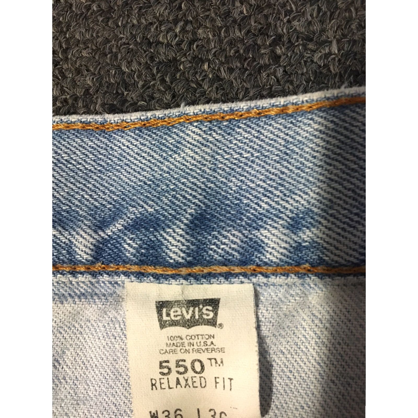 Levi's VINTAGE Levi's 550 Jeans 35/36 Distressed Blue USA 80s 90s Grunge Biker Punk Levi's 550 Jeans Men Regular 36in Inseam Size US 35 - 7 Thumbnail