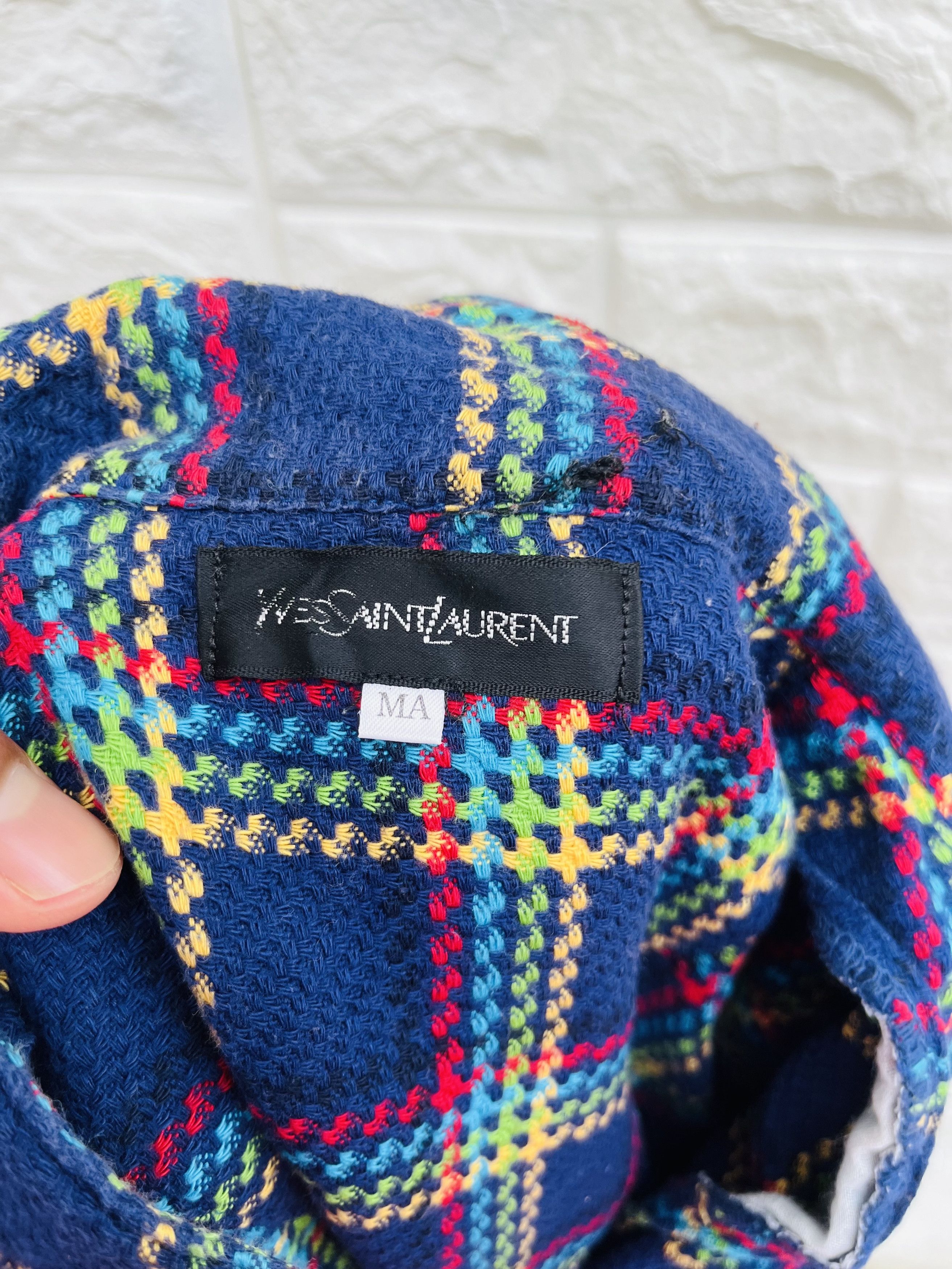 Designer × Vintage × Yves Saint Laurent Vintage Vyes Saint Laurent Multi Colour Designer Style Size US L / EU 52-54 / 3 - 8 Thumbnail