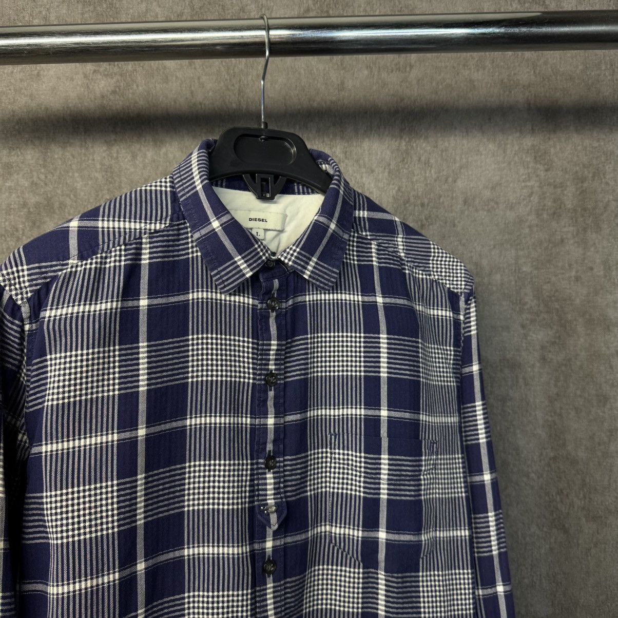 Diesel Diesel shirt blue plaid y2k streetwear Size US L / EU 52-54 / 3 - 4 Thumbnail