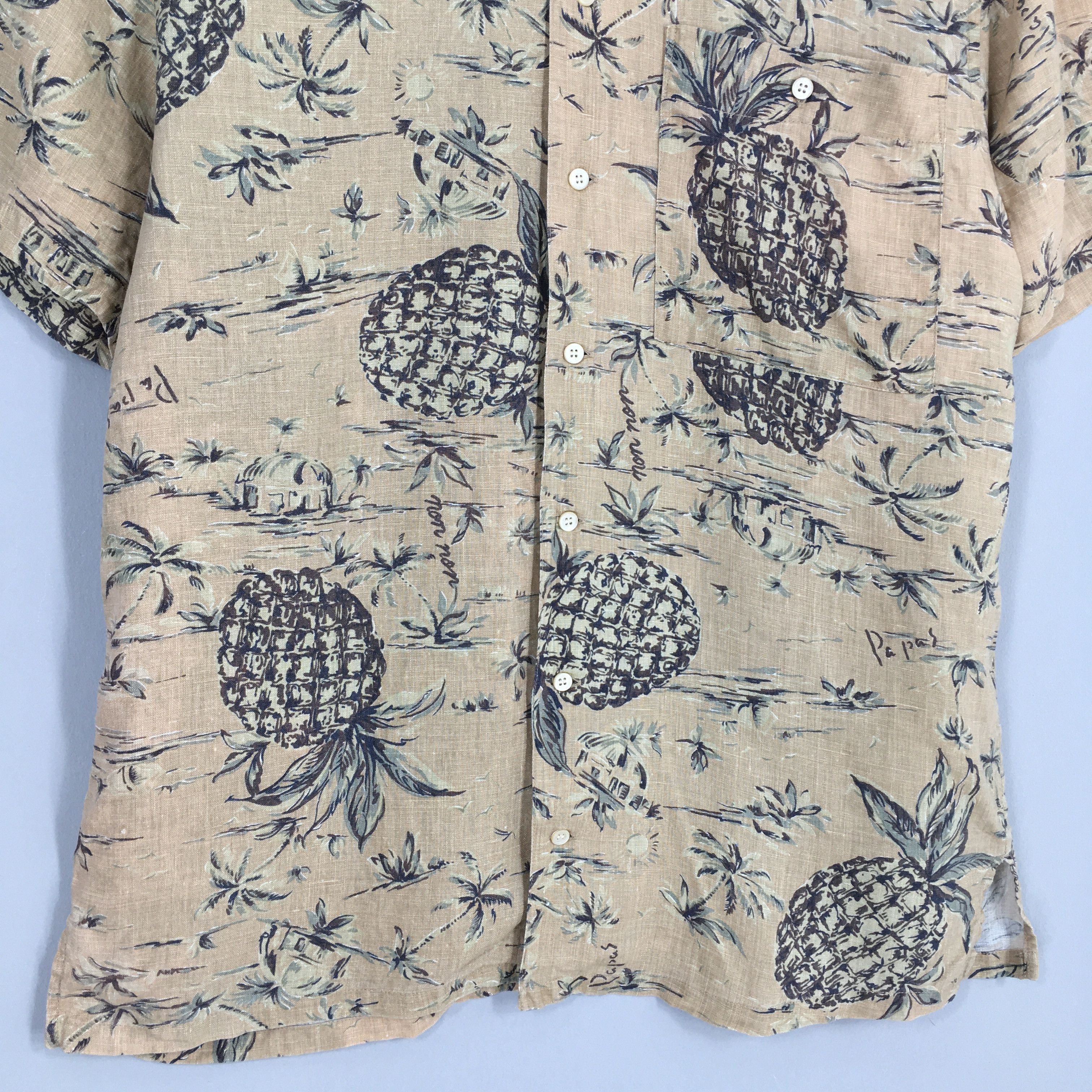 Life's a Beach Vintage Hawaiian Pineapples Aloha Tropical Shirt Medium Size US M / EU 48-50 / 2 - 4 Thumbnail