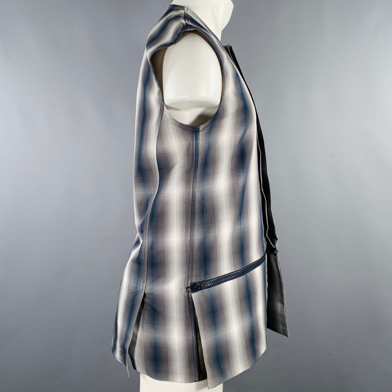 DELADA DELADA Size M Green Blue White Plaid Polyester Cotton Vest Size US M / EU 48-50 / 2 - 3 Thumbnail