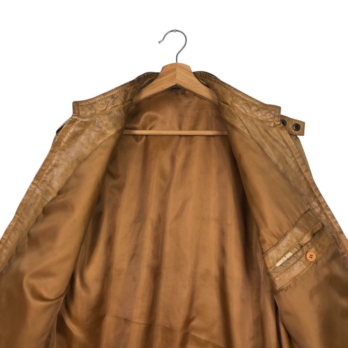 Japanese Brand 📌Vintage Biker Leather Jacket Unknown Brand Issey Miyake Size US L / EU 52-54 / 3 - 15 Thumbnail