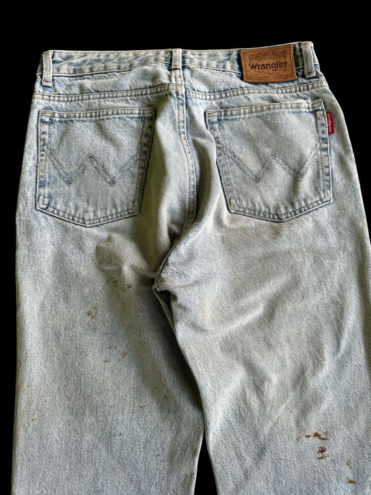 Vintage VINTAGE WRANGLER 💥 Patchwork Distress Denim 💥 Size US 30 / EU 46 - 5 Thumbnail