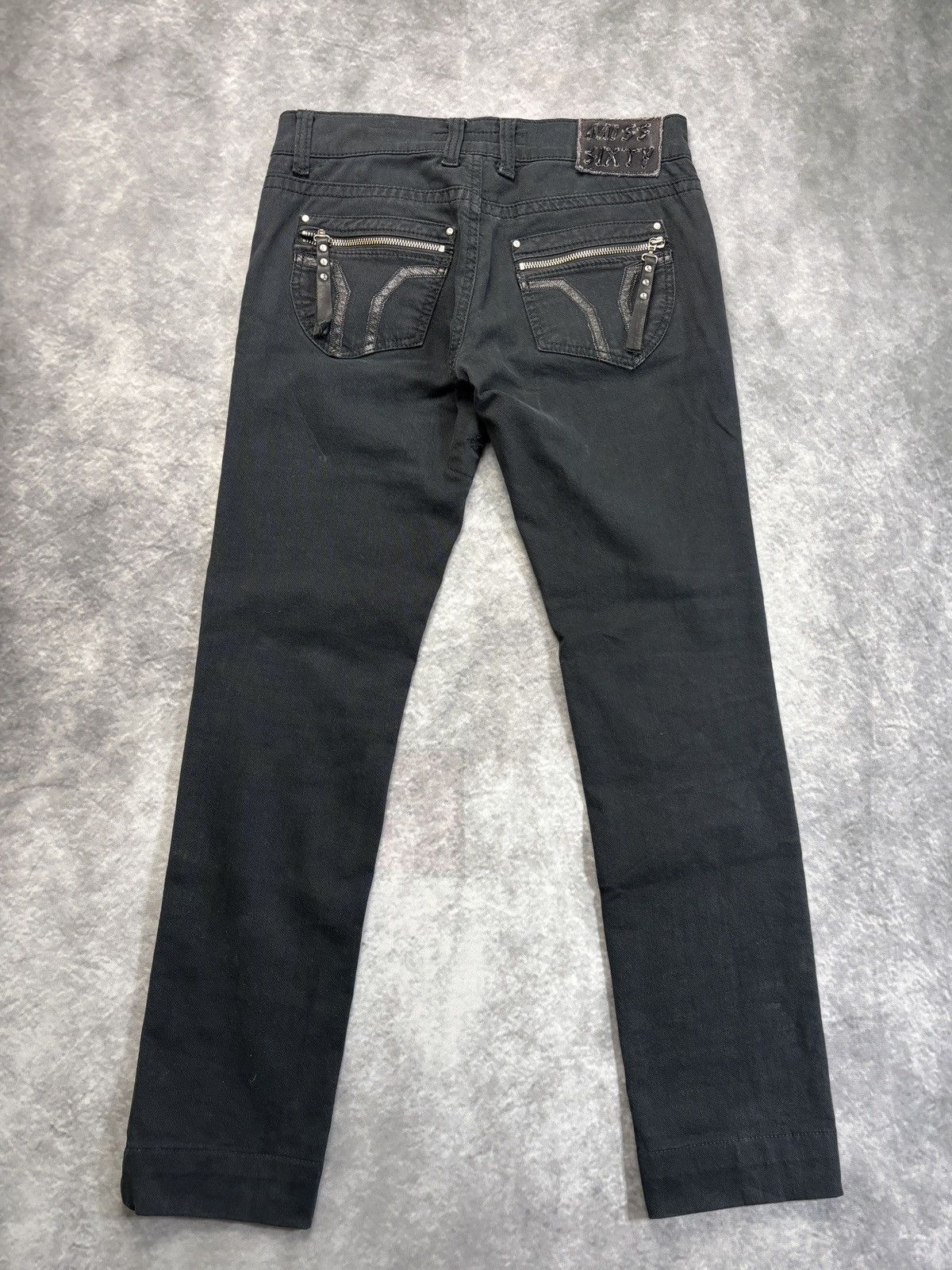 Vintage Miss Sixty Jeans Y2K Black Denim Lace Pants 2000s 90