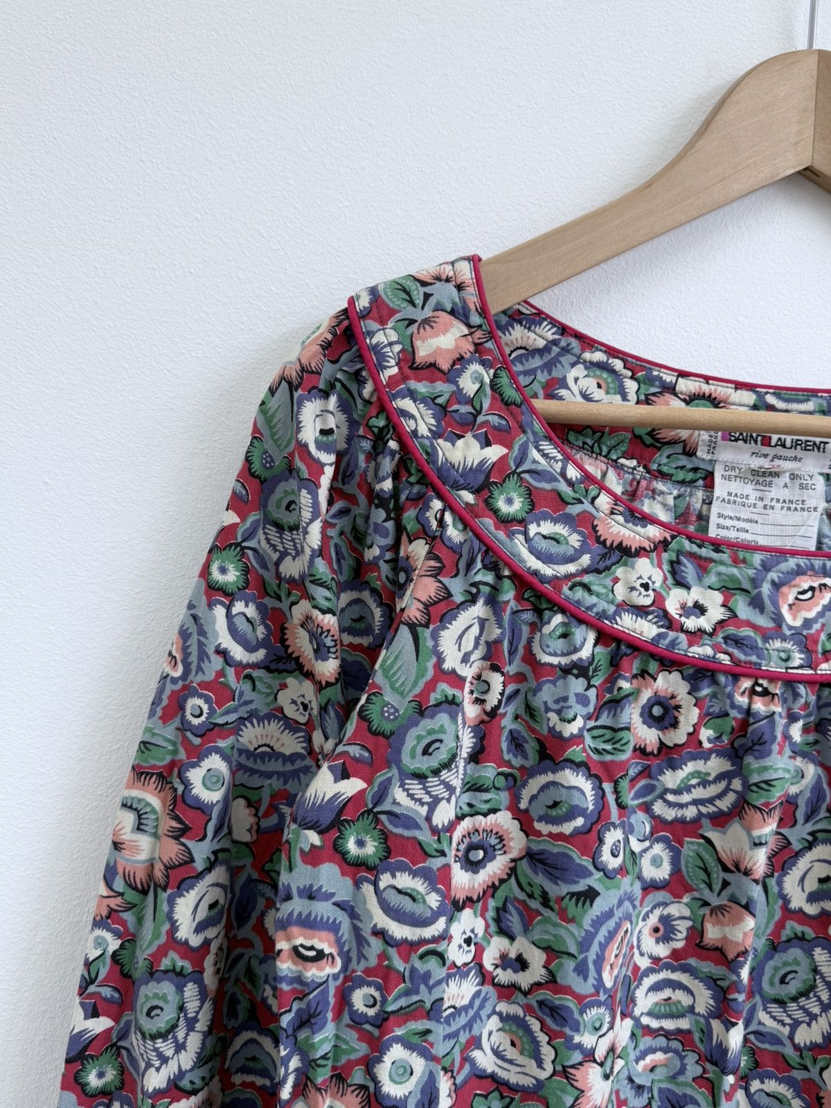 Saint Laurent Paris Vintage Saint Laurent Floral Top Size M / US 6-8 / IT 42-44 - 4 Thumbnail