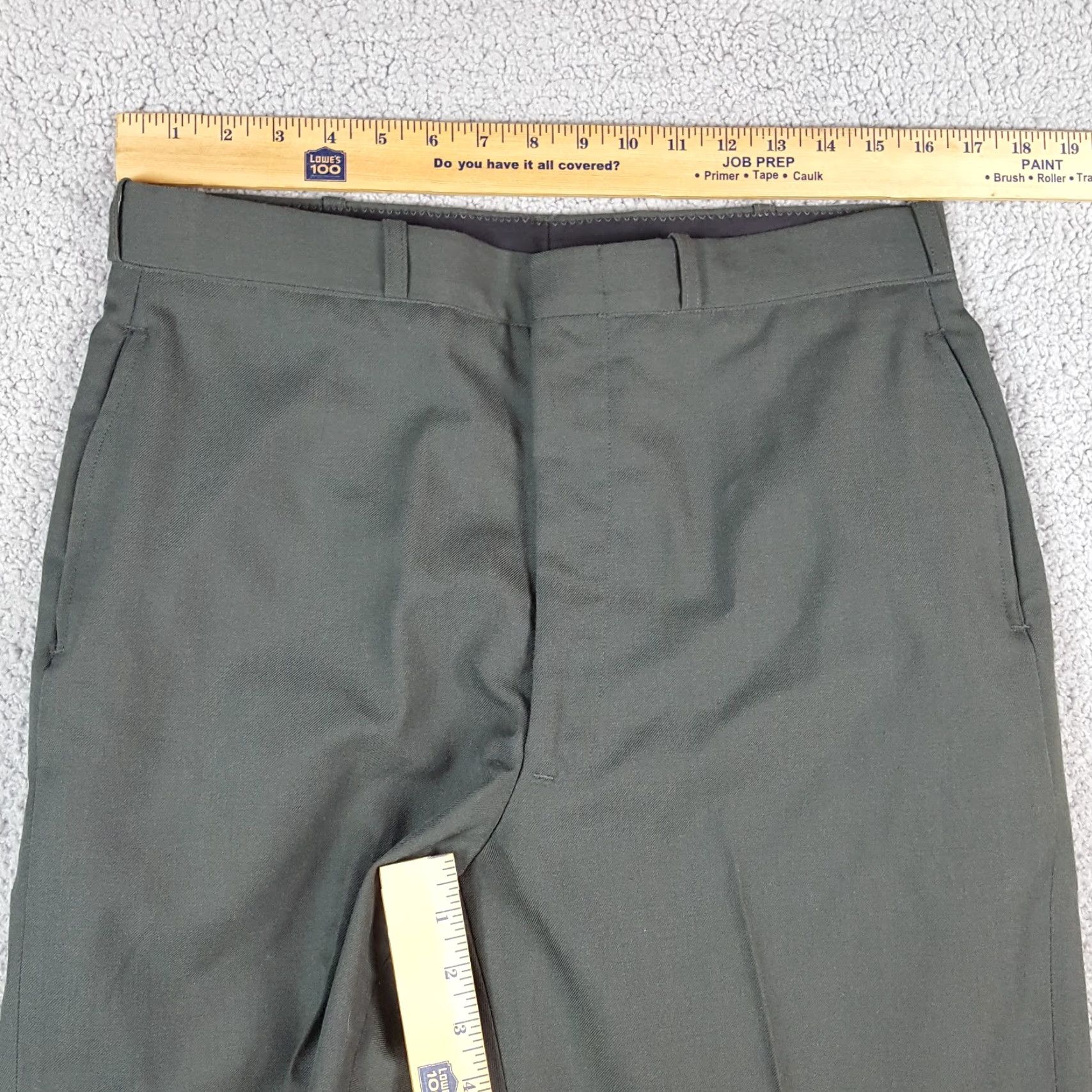 Vintage VINTAGE 80s Army Wool Dress Trousers Men’s Size 34x29 Green Cotton Wool Military Straight Leg Pants Size US 34 / EU 50 - 5 Thumbnail