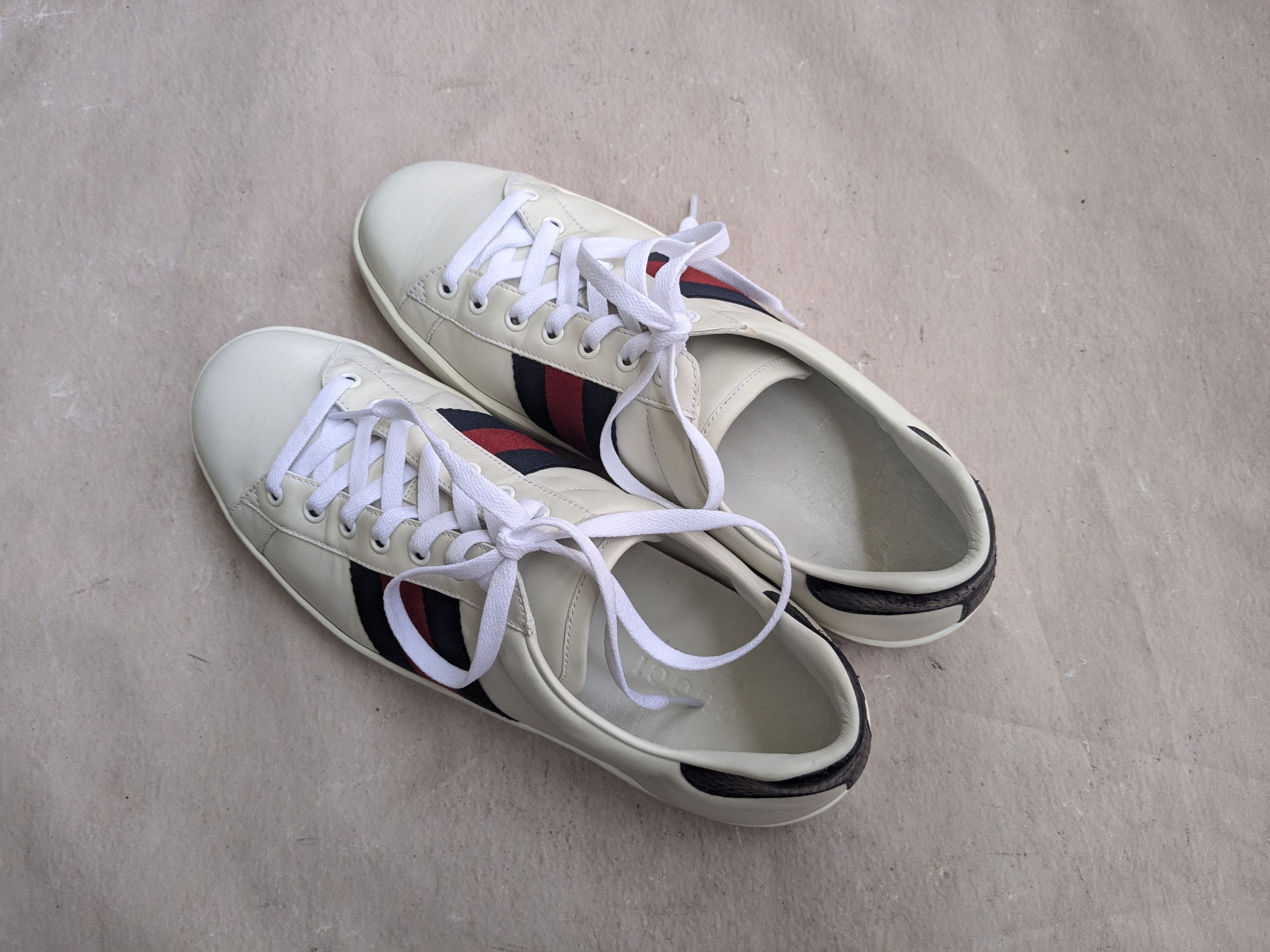 Gucci Gucci Ace Sneakers White 9.5 White Low Tops 386750 Size US 9.5 / EU 42-43 - 9 Thumbnail