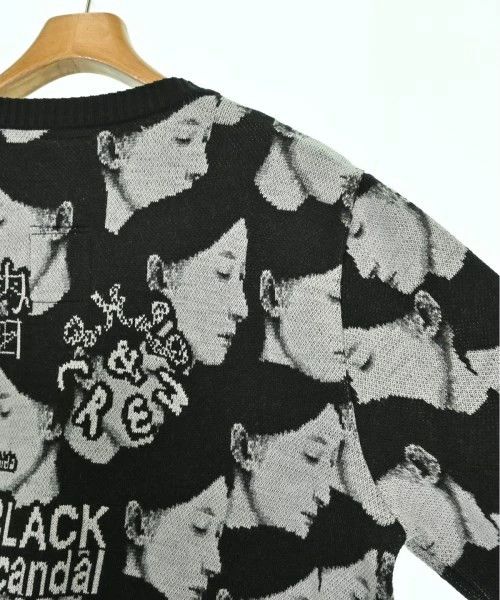 Yohji Yamamoto BLACK scandal yohji yamamoto acrylic black x grey knit Size US XL / EU 56 / 4 - 7 Thumbnail