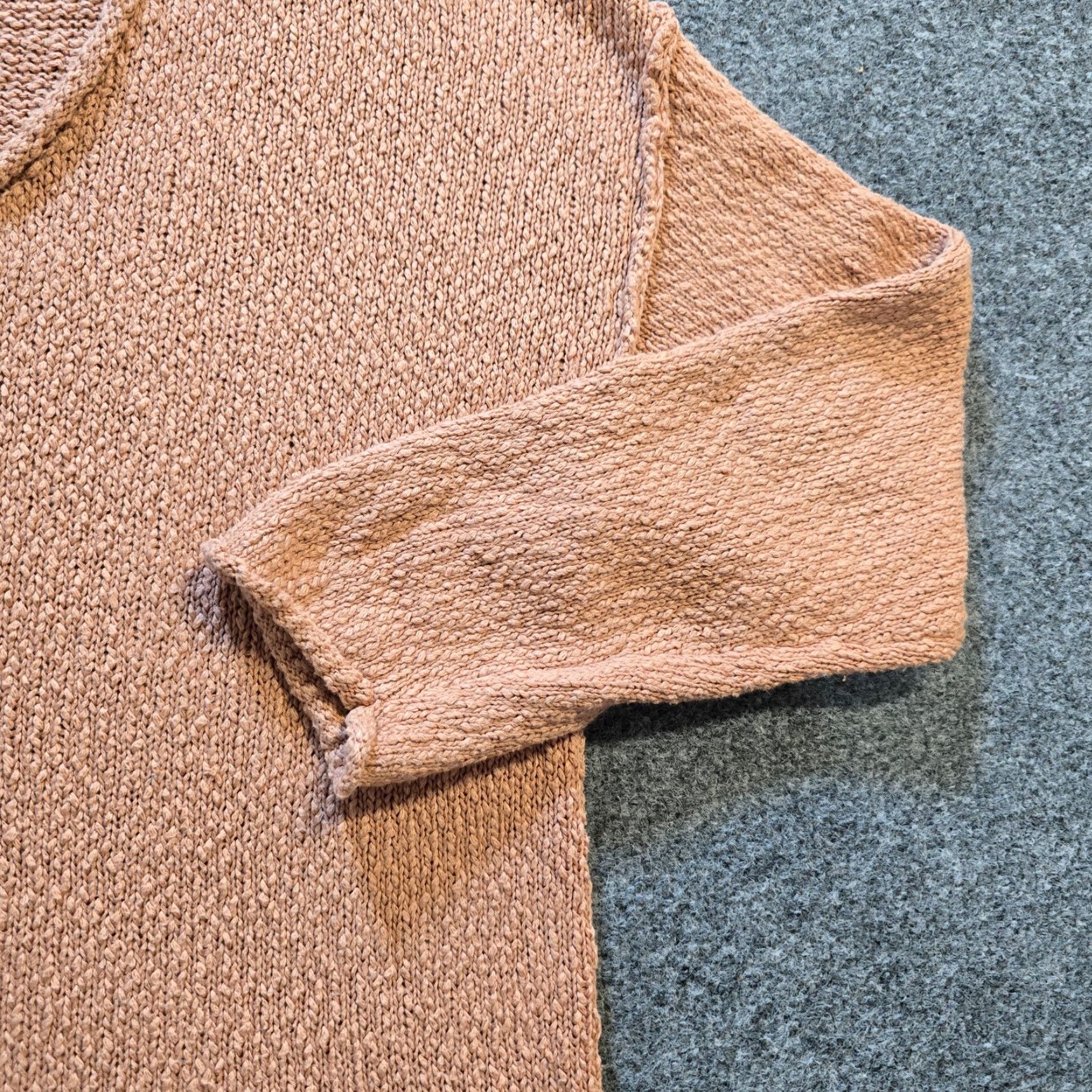 Vintage Aerie Sweater Women's Size M Beige Textured Knit Oversized Lounge Comfort Pullover Knit Classic Winter Fall Mens? Womens? Size M / US 6-8 / IT 42-44 - 3 Thumbnail