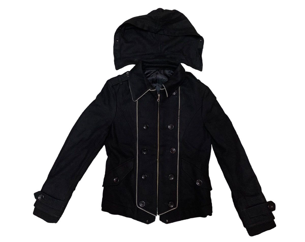 image of Ppfm Wool Jacket Hoodie Design in Black, Men's (Size Medium)