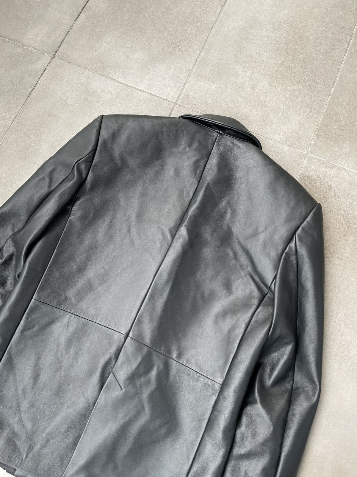 Han Kjobenhavn !DS! FW22 Han Kjobenhavn Black Leather Blazer Jacket Size 36R - 17 Thumbnail