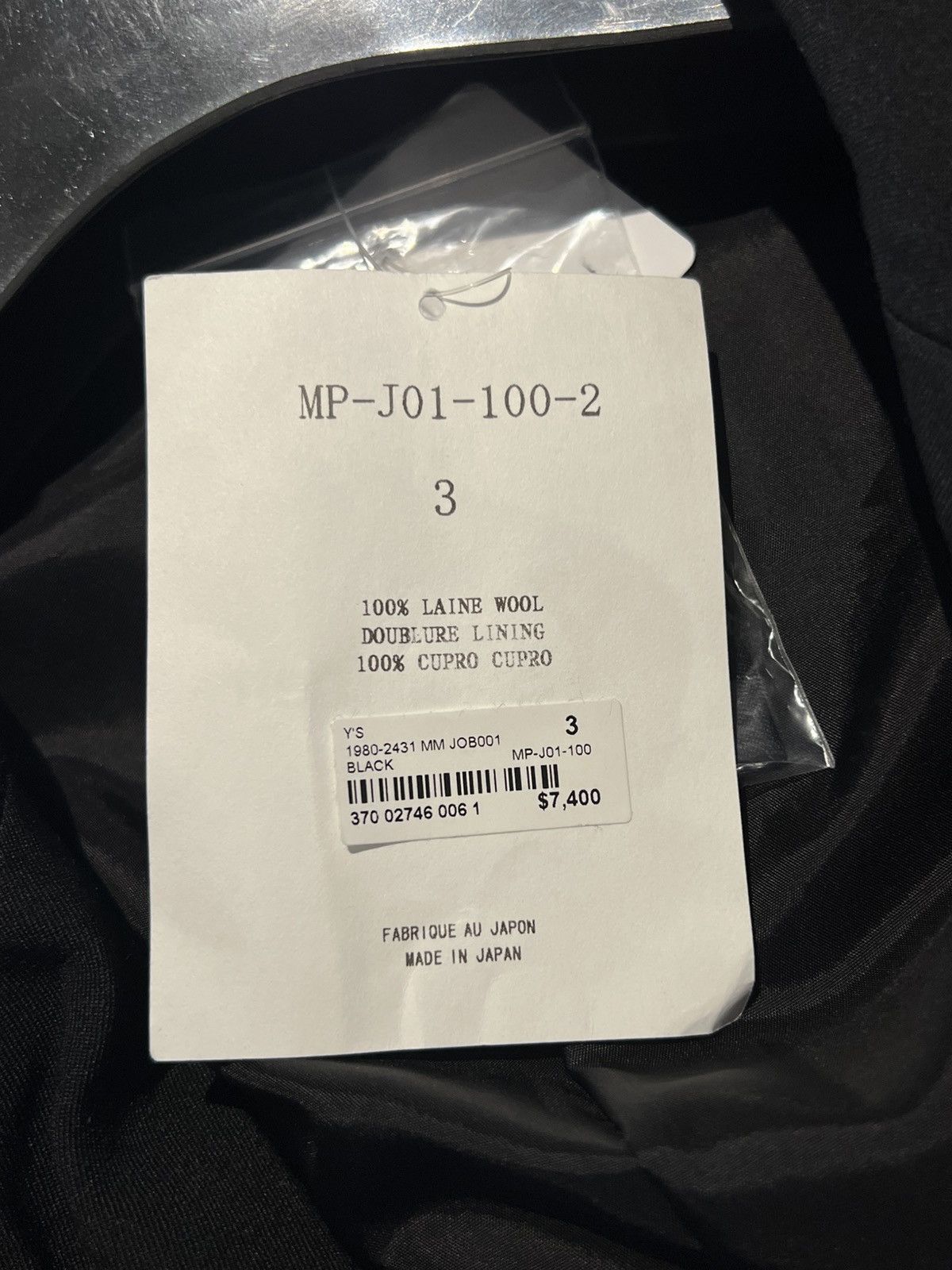 Yohji Yamamoto 25SS Y's for men WOOL GABARDINE DOUBLE-BREASTED JACKET Size US L / EU 52-54 / 3 - 5 Thumbnail